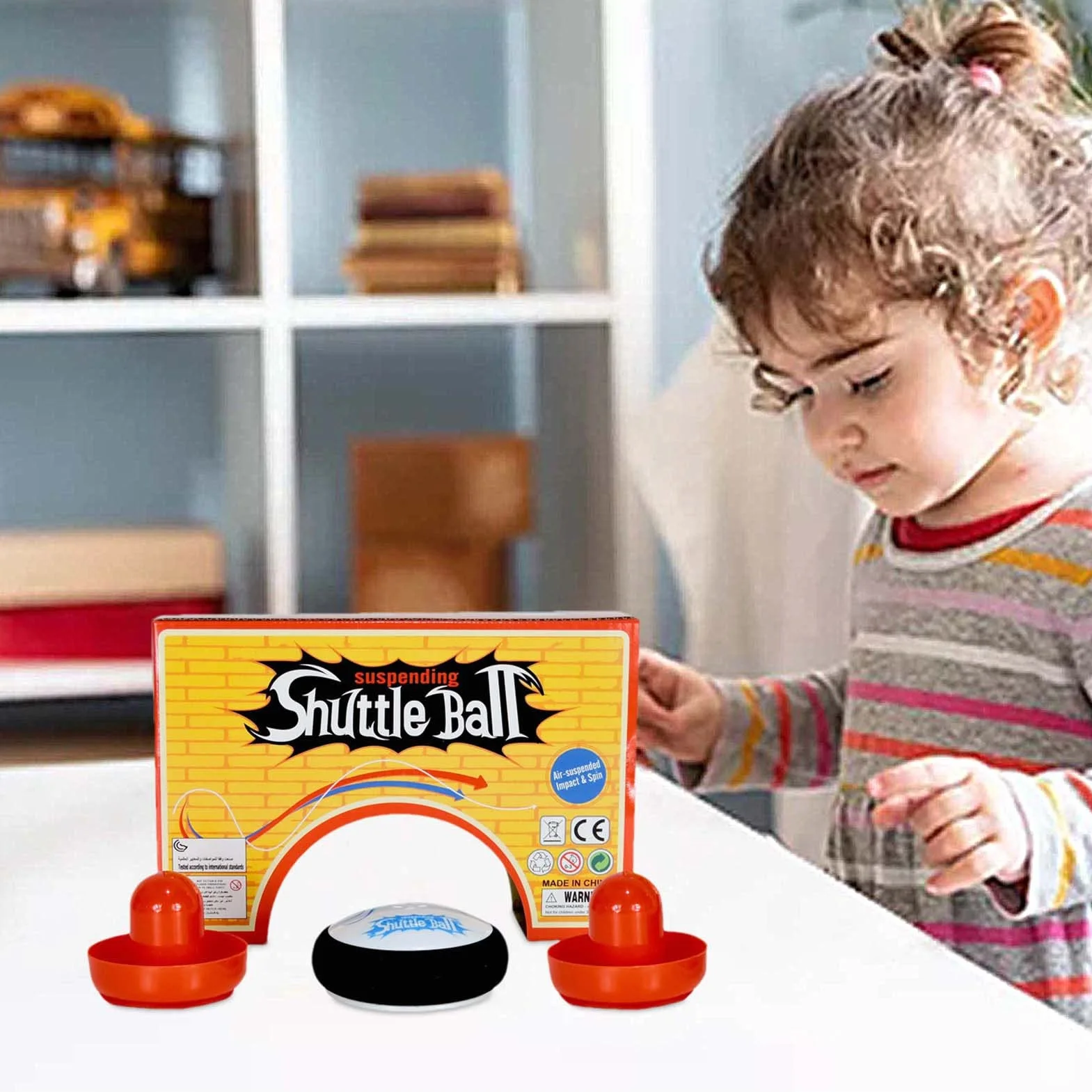 Hockey Pucks - Mini Hover Disc, Electric Sliding Paddle Set for Kids Play, Tabletop Hockey with Fast Action, Game Equipment, Novelty Puck for Indoor Sports and Fun