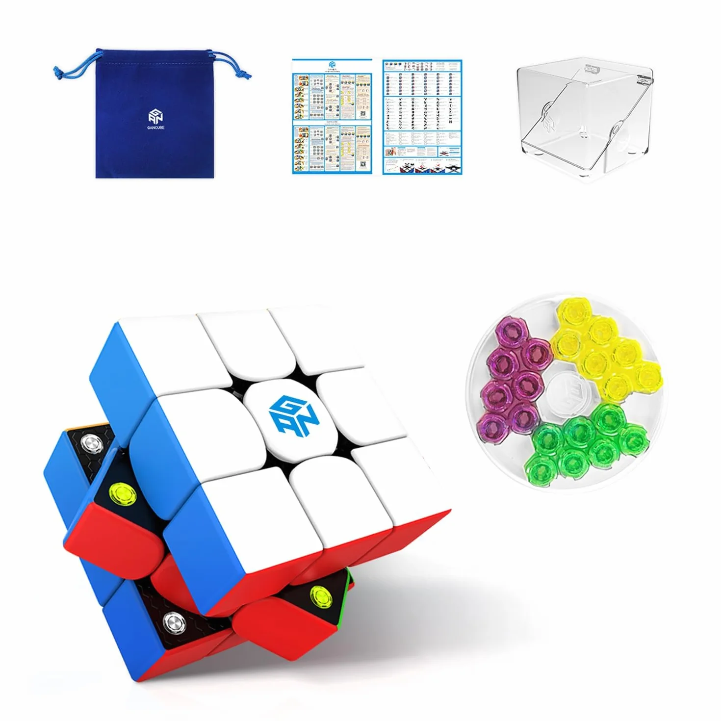 GAN 356M Magnetyczna kostka speedcube 3x3 48 magnesów 4 rodzaje sprężystości