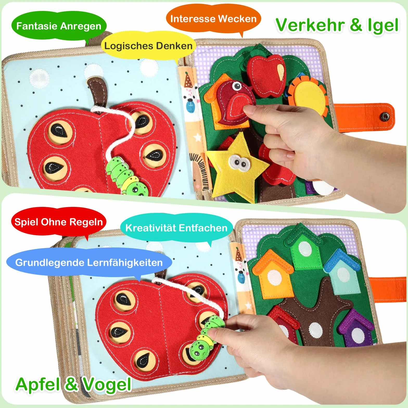 Busy Board od 1 roku życia, książka zajęć dla małych dzieci
