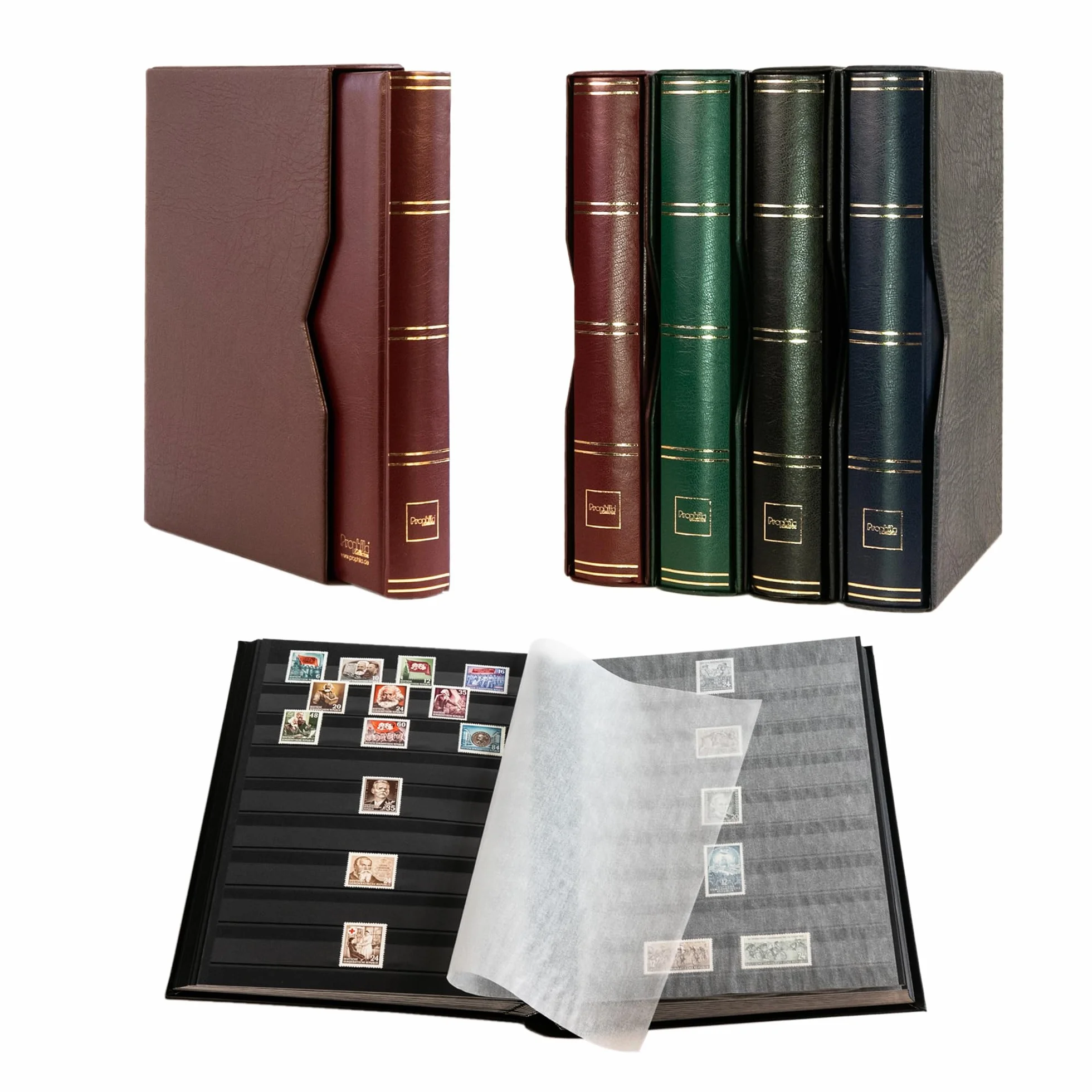 Prophila Leuchtturm 60 czarnych stron z czerwonym pudełkiem