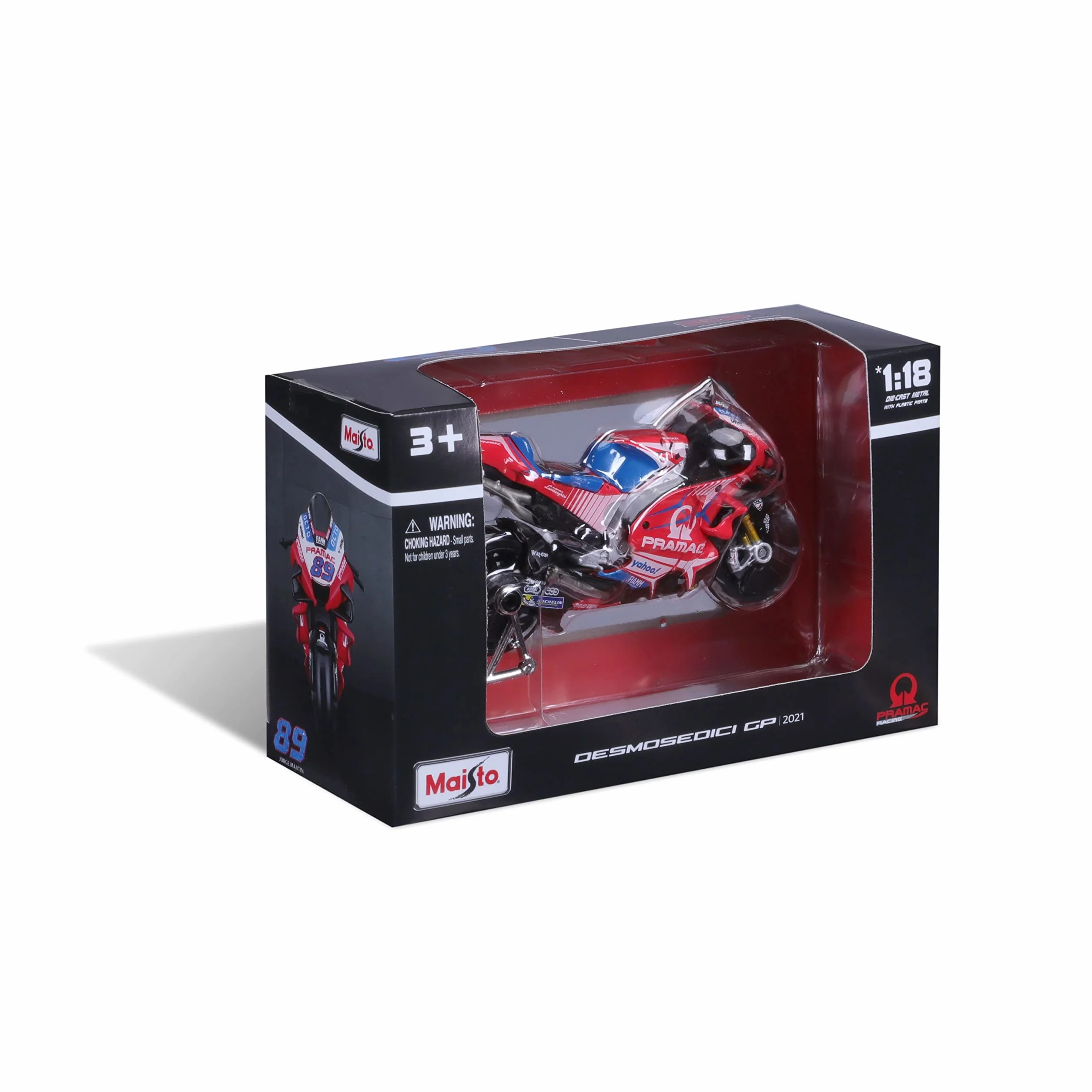 Maisto - Ducati Pramac #5 Johann Zarco - Moto GP Racing - Nowość FA 2022 - Miniaturowy dla dzieci - Skala 1/18
