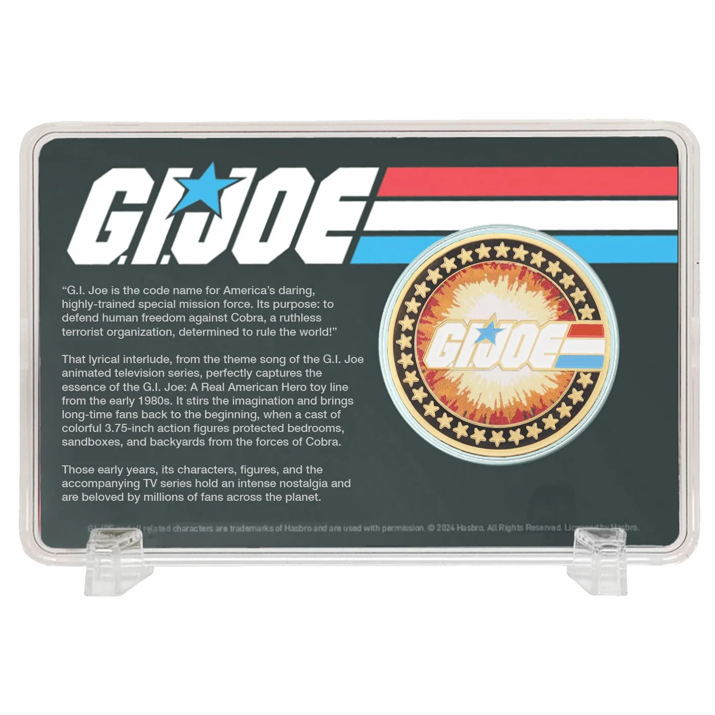 FaNaTtik G.I. Joe 60. rocznica 24k złocona edycja limitowana moneta w pudełku kolekcjonerskim – Prawdziwy Amerykański Bohater - Oficjalnie licencjonowany produkt