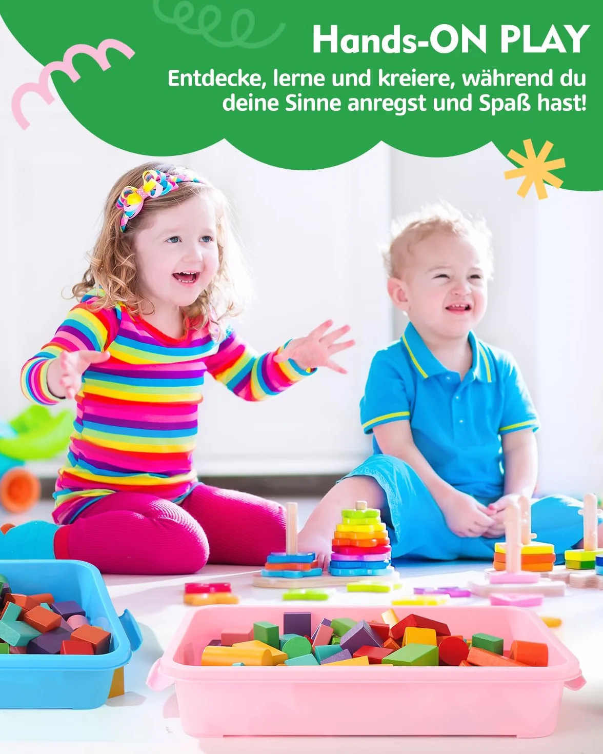 Sensoryczna taca do zabawy z pokrywką, piaskownica, 2 szt., 38 cm, przenośna, duża, plastikowa taca wypełniona piaskiem, wodą, koralikami i nie tylko