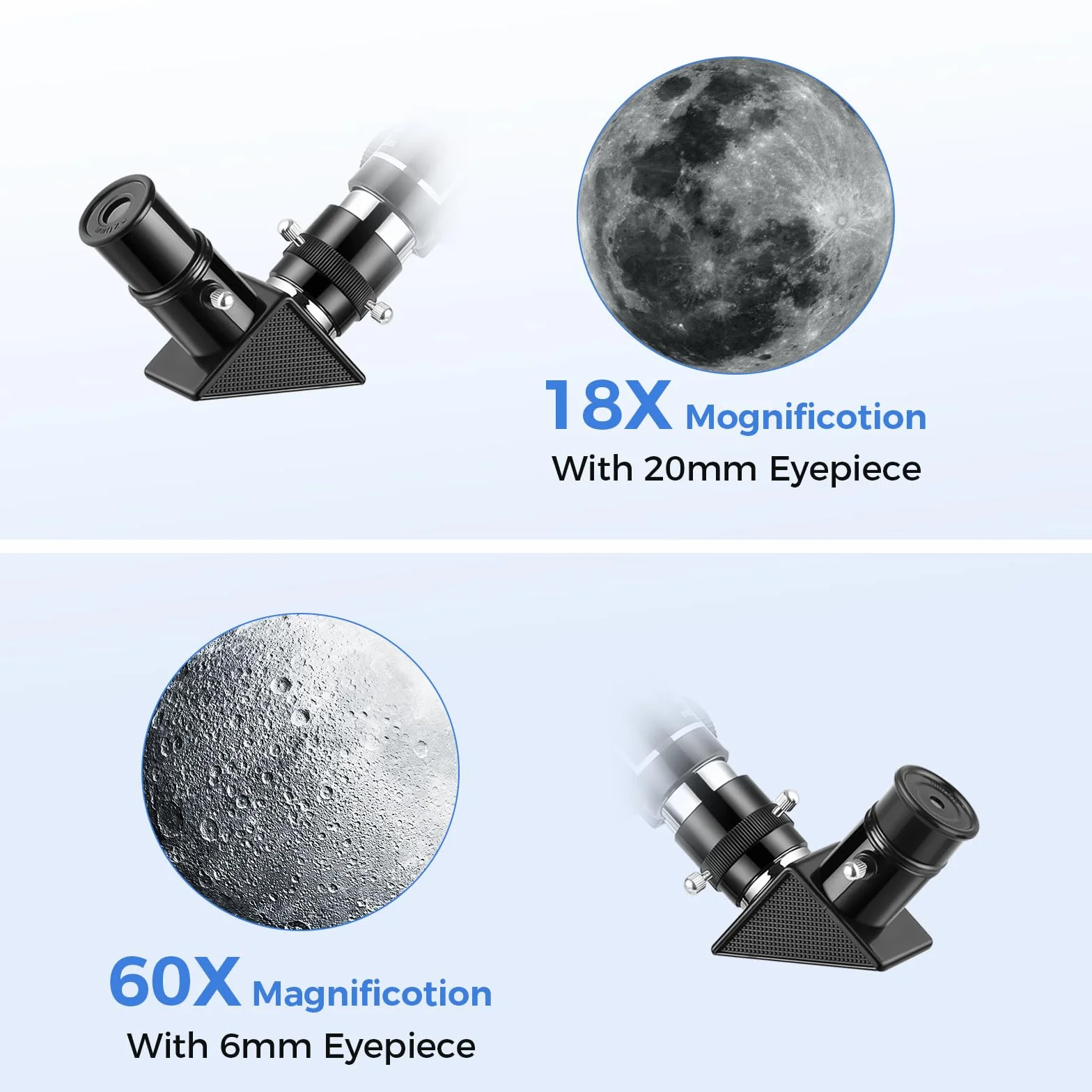 Cowiewie Teleskop dla dzieci, teleskopy, przestrzeń zewnętrzna, astronomia, początkujący, zawiera dwa okulary, przenośna luneta refraktorowa ze statywem, prezenty