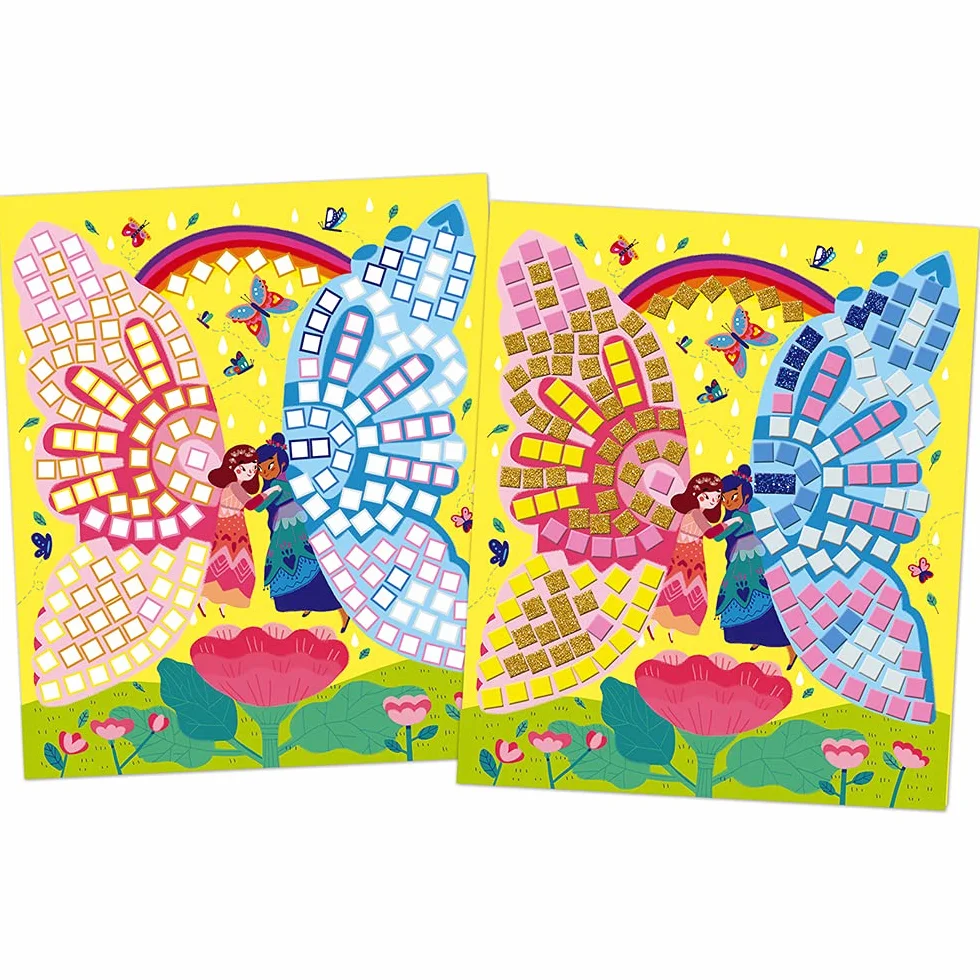 Janod - Fairies Foam Mosaics Box - Les Ateliers du Calme - kreatywny zestaw rekreacyjny dla dzieci - motoryka precyzyjna i nauka koncentracji - od 5 lat, J07960