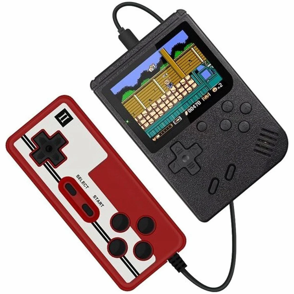 Mini Konsola Retro Przenośna 400 Gier z Padem i Wyjściem TV – Konsola do Gier z Ekranem 3", Wbudowane Gry Retro, Konsolka dla Dzieci i Dorosłych, Prezent