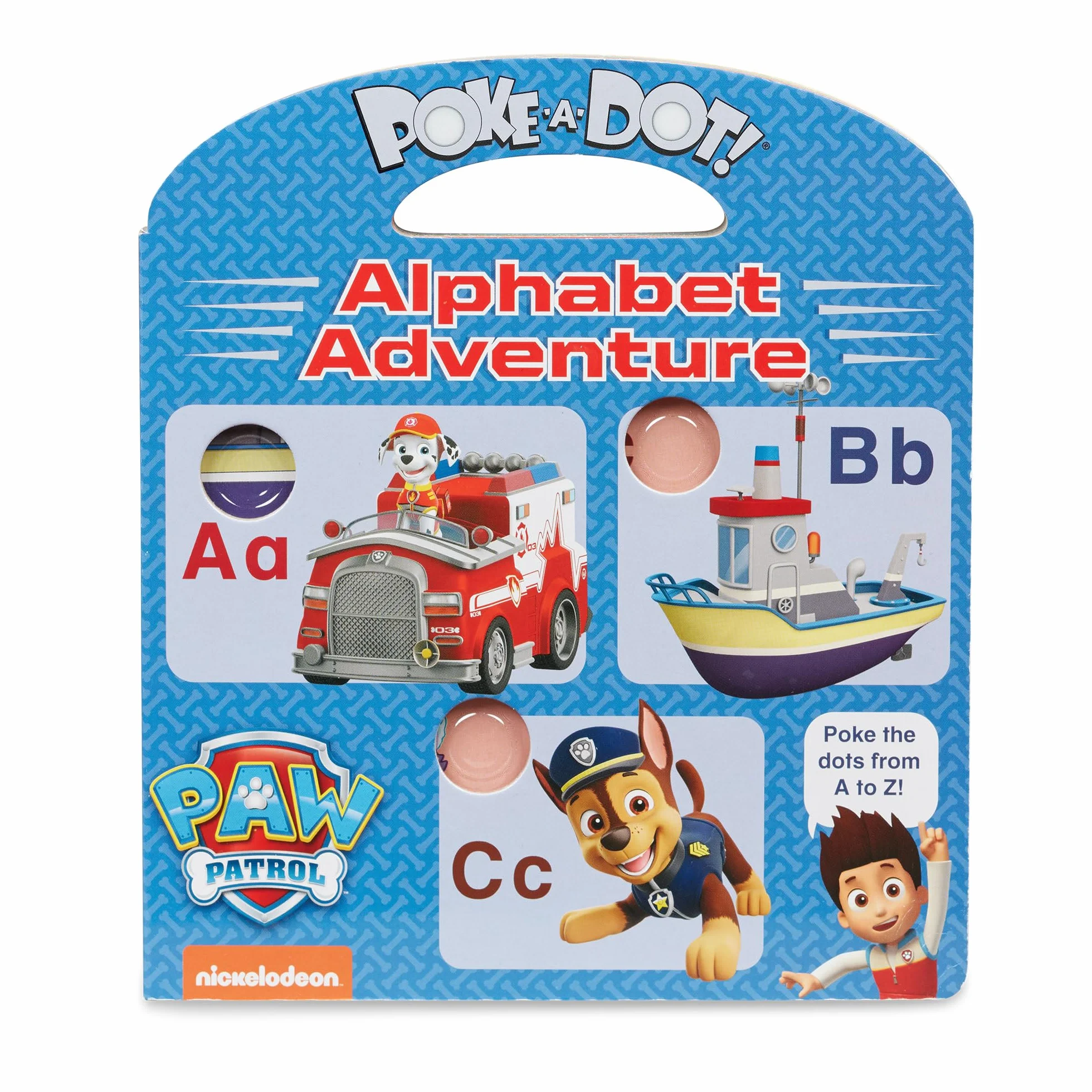 Książeczka dla dzieci PAW Patrol Melissa & Doug – Poke-A-Dot: Przygoda z alfabetem