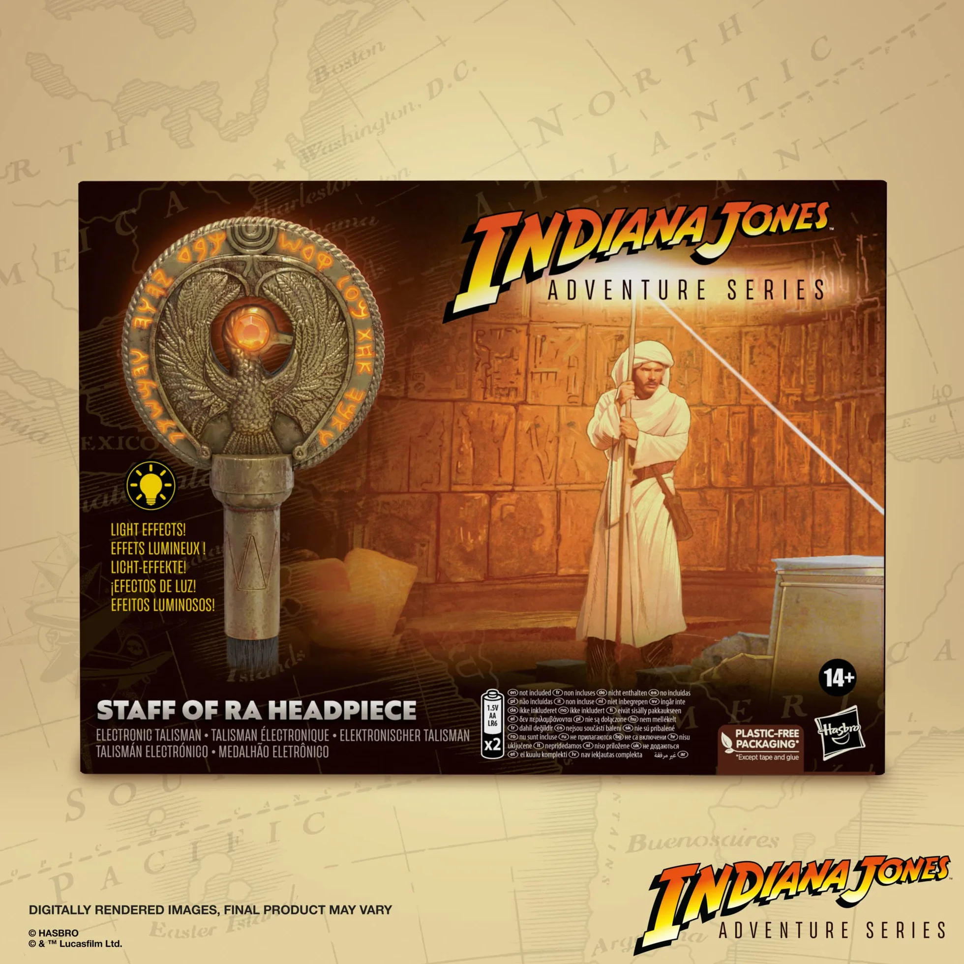 Hasbro Indiana Jones Adventure Series Staff Ra Nakrycie Głowy Kostium Wielokolorowy