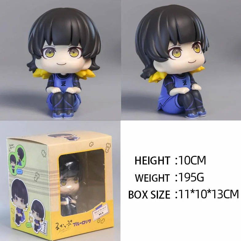 Niebieskie figurki z zamkiem, Isagi Yoichi figurka anime statuetki PCW Bachira Meguru Anime figurka akcji 10 cm