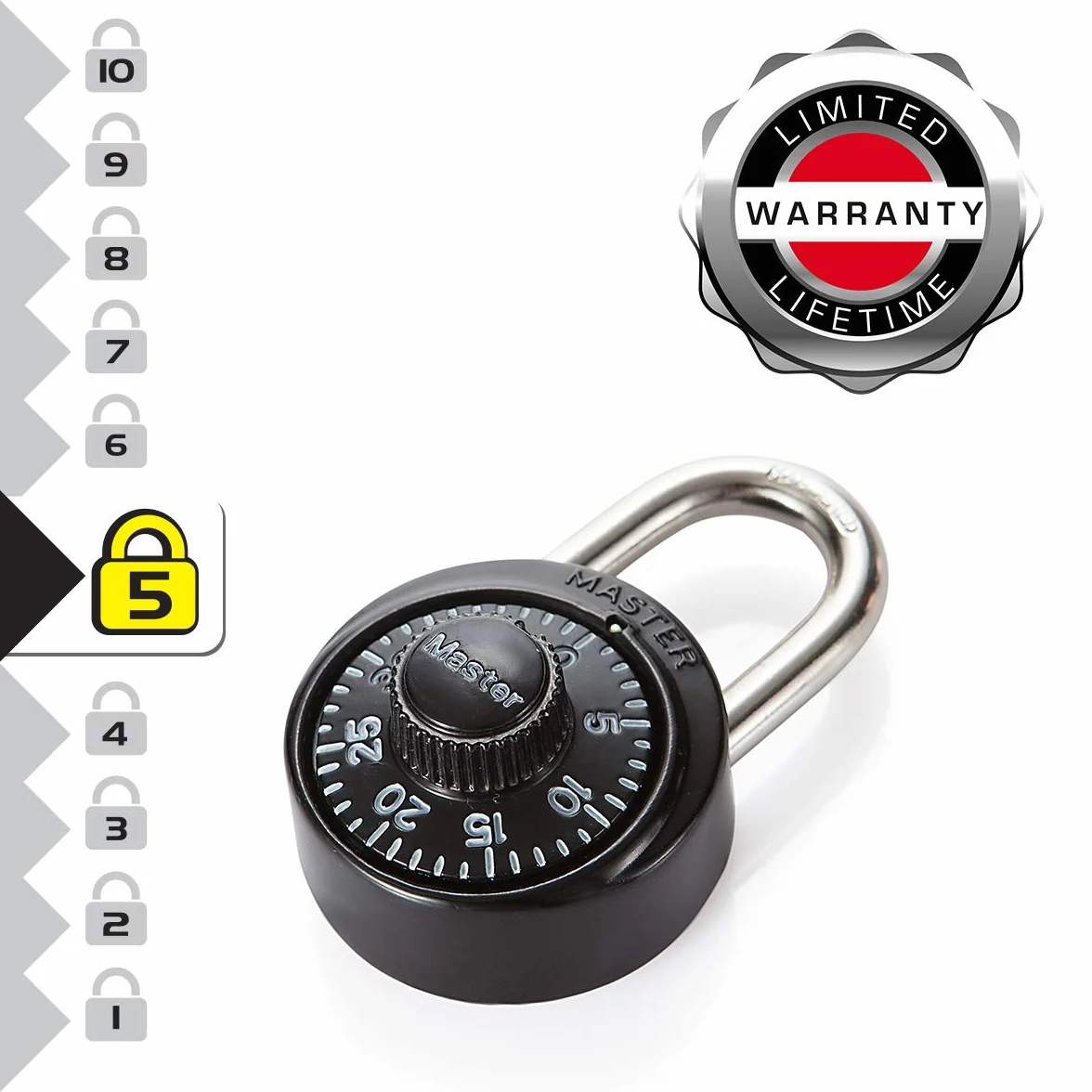 Master Lock 1533EURD Kłódka szyfrowa, losowy kolor, 5,7 x 4 x 2,5 cm
