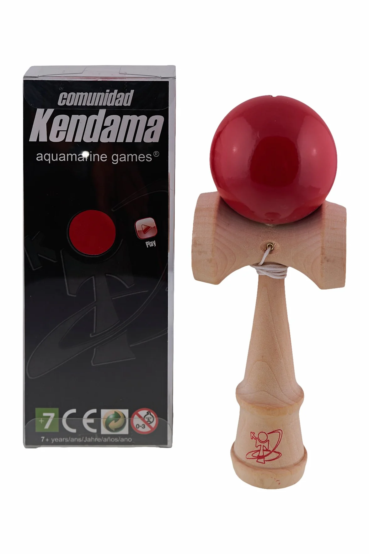 Aquamarine Games CP019 Kendama Community, czerwony, 18,5 x 7,5 x 5,7 cm