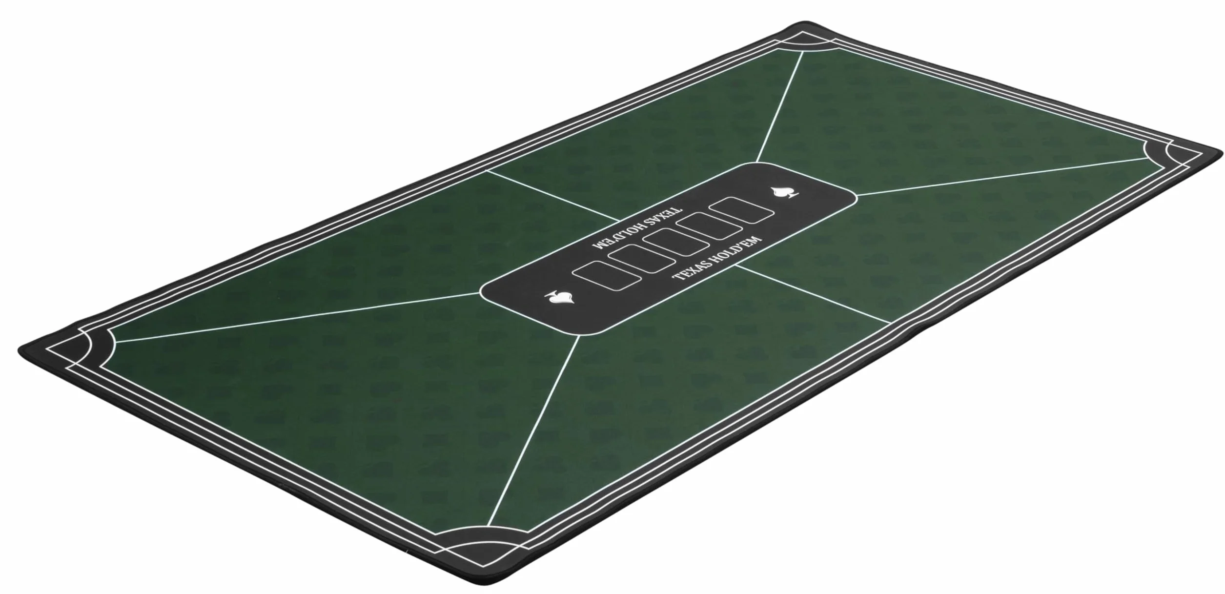 Engelhart – 320992 – Zielona mata pokerowa – 120x60 cm – antypoślizgowa – poliester i guma – grubość 3 mm – akcesorium do gry