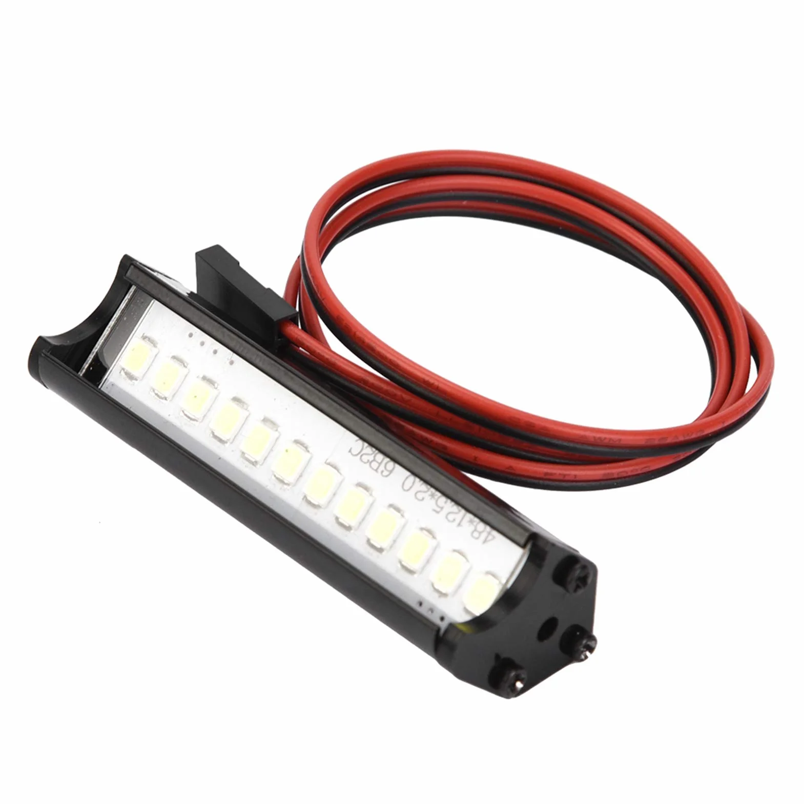 GEBY RC LED Light Bar, 55mm RC Crawler LED Light Bar LED Lampa 1:10 RC Car Część dla 90046 90048 SCX10
