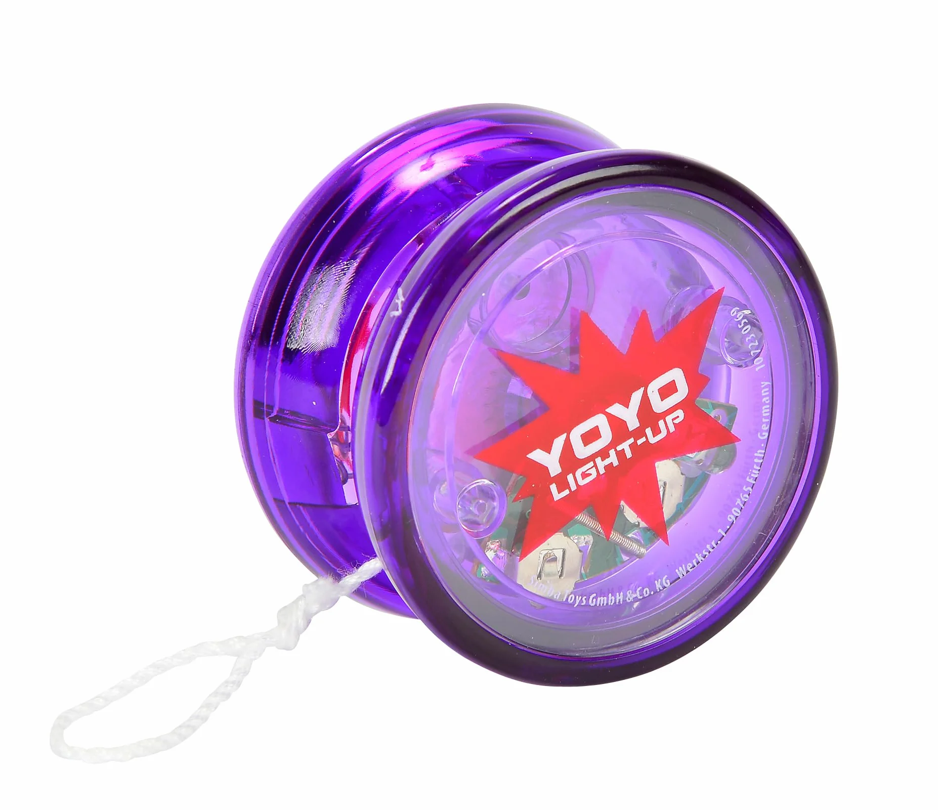 Simba 107230569 - YoYo Light-um, 3-krotnie posortowane, dostarczany jest tylko jeden artykuł, z efektem świetlnym, wolny bieg, zapasowy sznurek, od 5 lat