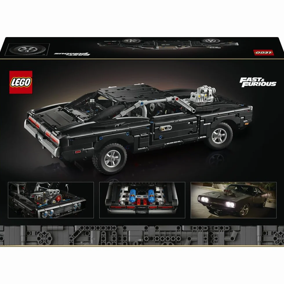 LEGO Technic Samochód Fast and Furious Dodge Charger R/T, zestaw konstrukcyjny dla dorosłych z filmu Szybcy i wściekli, ozdoba do salonu lub biura, pomysł na prezent urodzinowy dla mężczyzny 42231