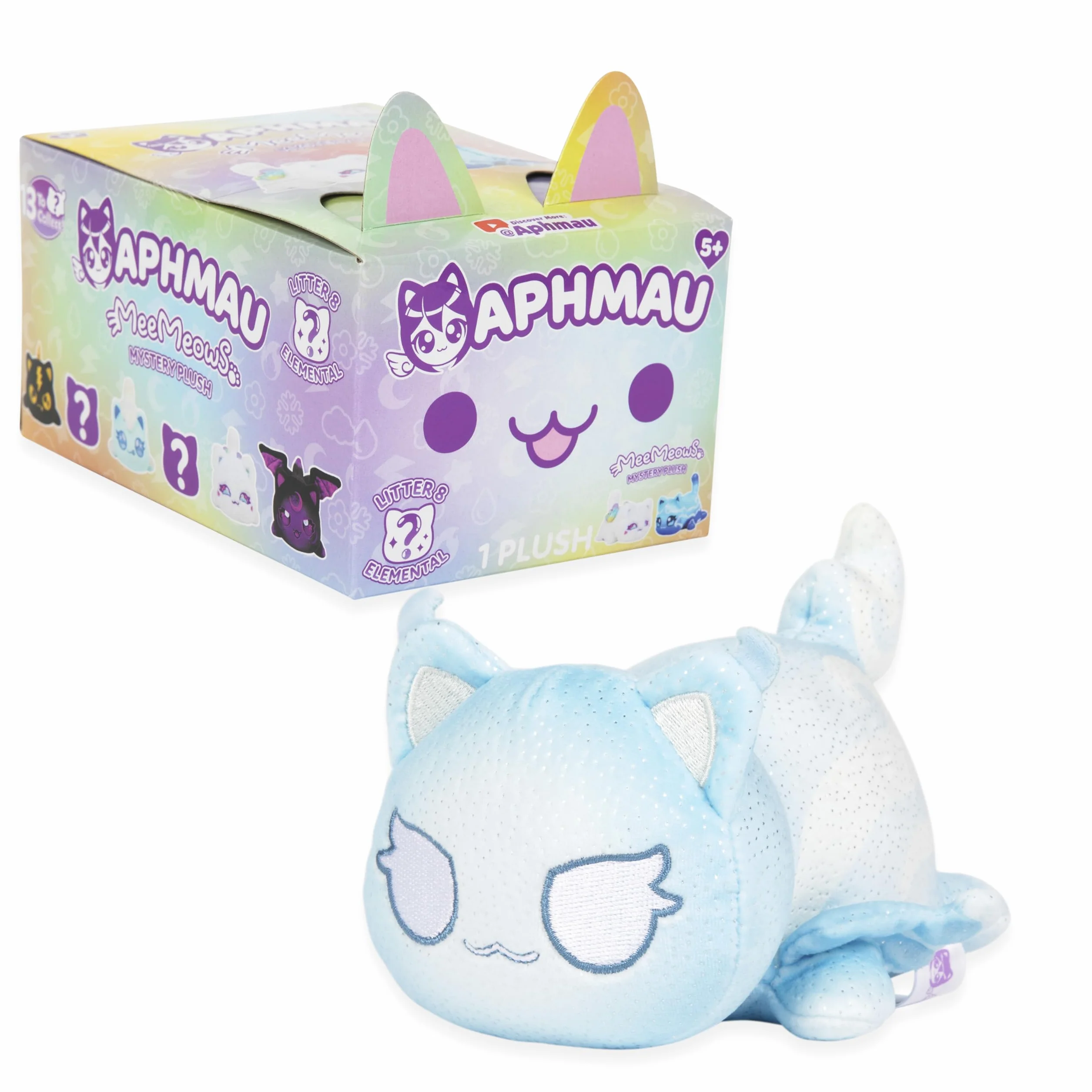 Aphmau MeeMeow Mystery Plush 15.2 cm – seria 8, kanał gier YouTube Minecraft, Blind Box, 1 z 8 możliwych, zabawny element MeeMeows inspirowany Minecraftem, oficjalny produkt