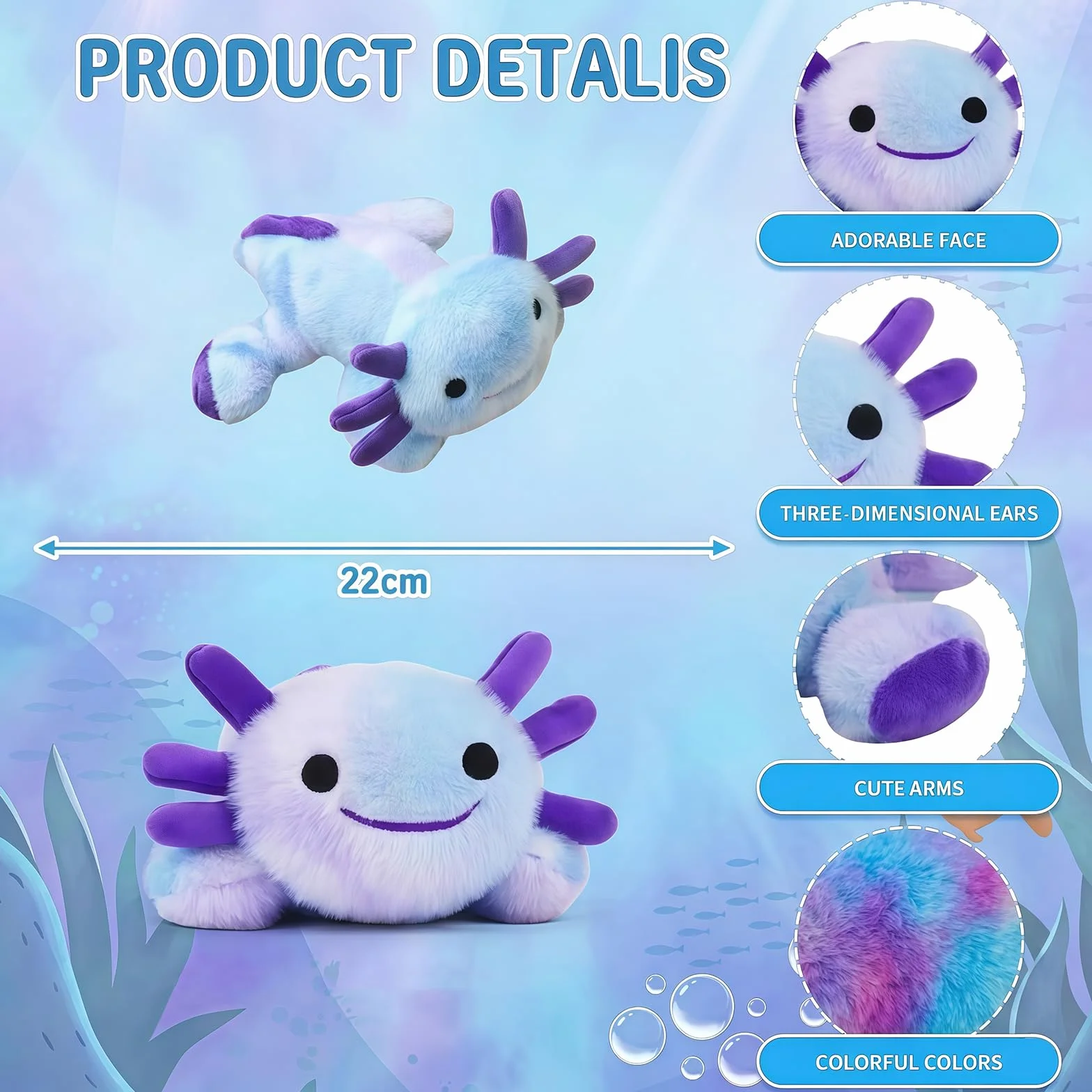Axolotl pluszowe zwierzątko, Axolotl, maskotka do przytulania, wydra do spania, wypchane zwierzę, przytulanki, zwierzęta ciężarowe dla dzieci