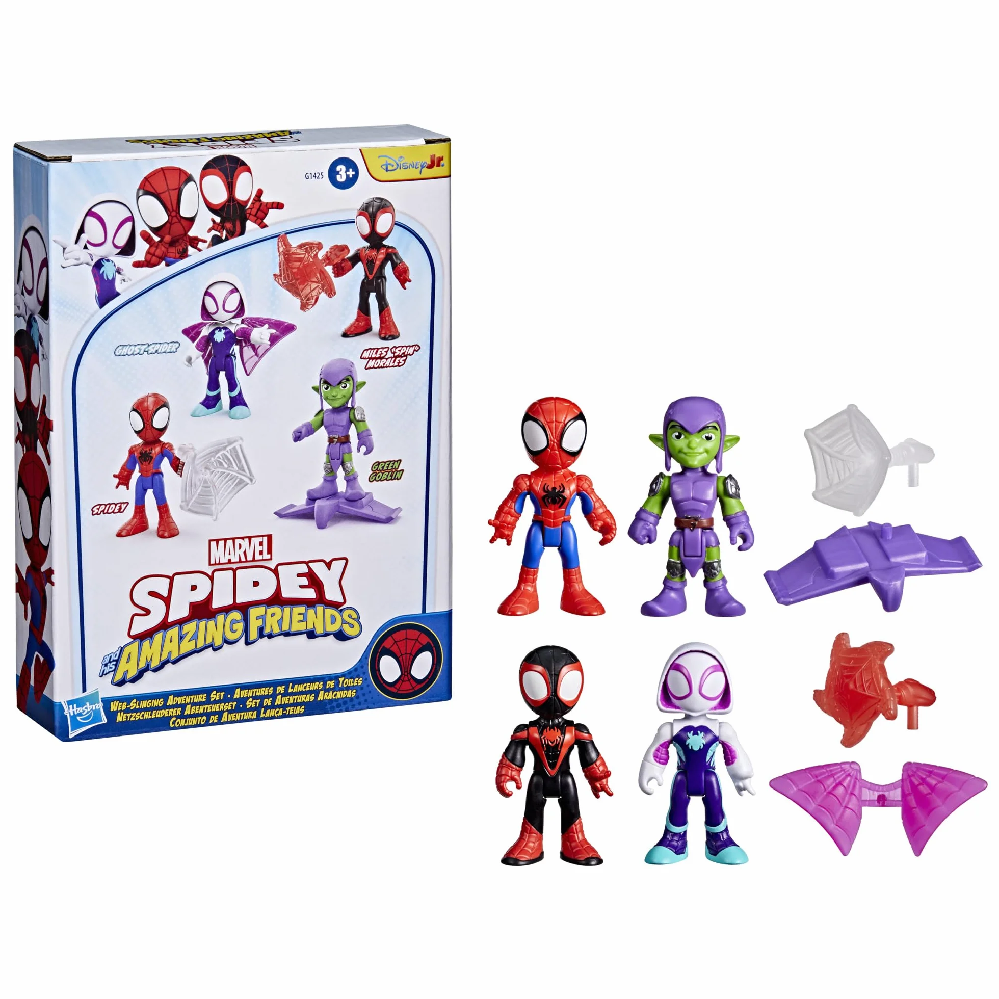 Marvel Zestaw Przygody z pajęczymi sieciami Spidey i super-kumple figurki Spider-Mana