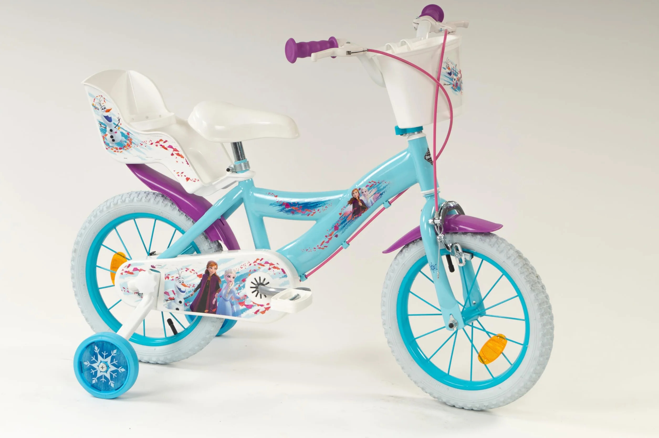 Toimsa Uniseks — Dzieci Frozen Huffy 14694 Rower Dziecięcy, Niebieski/Biały, 14"