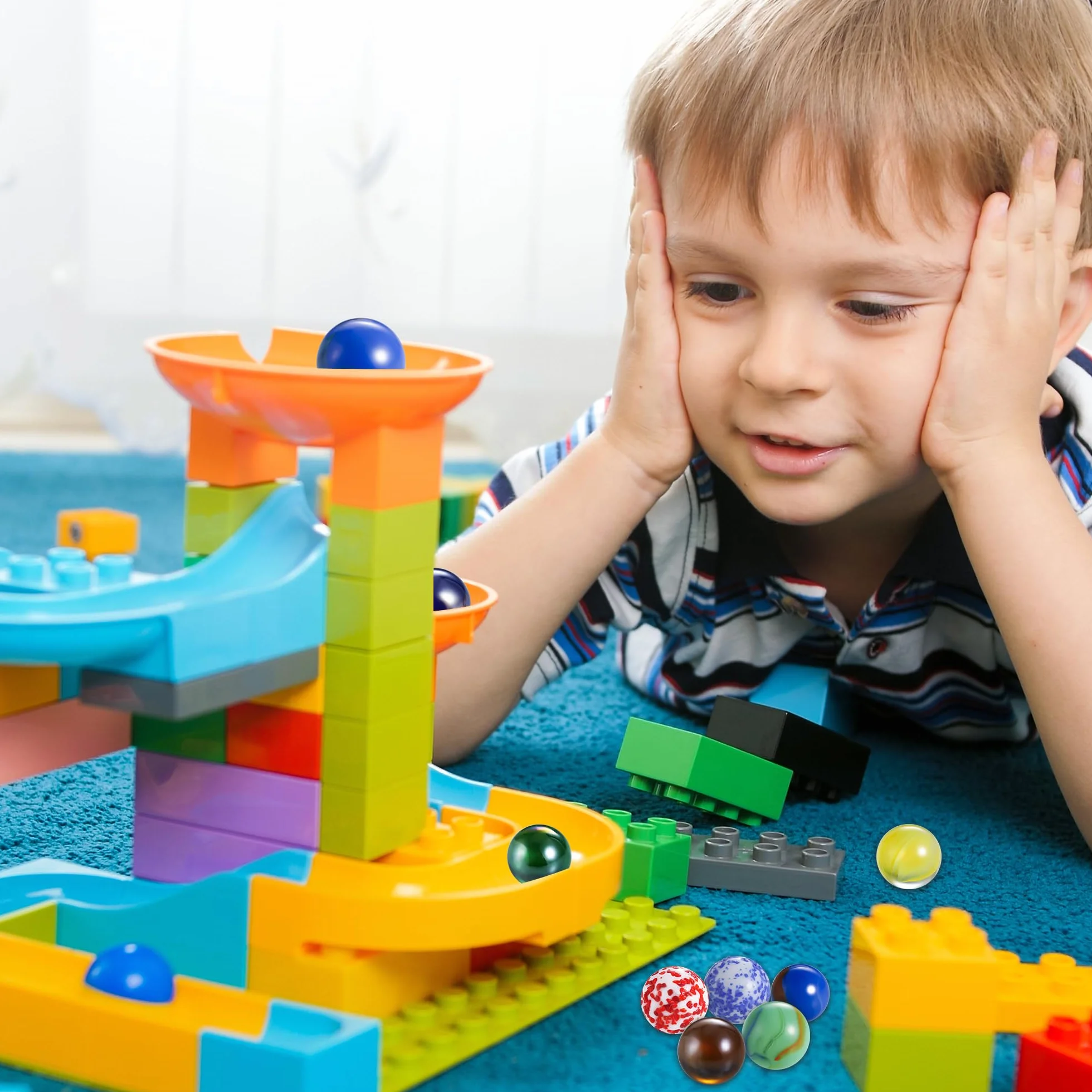 100 sztuk szklanych kulek, kolorowe kulki dla dzieci, duże kulki mają około 25 mm, 16 mm i 14 mm, szklane kulki do gry Marble Run Akcesoria do dekoracji roślin i dekoracji domu