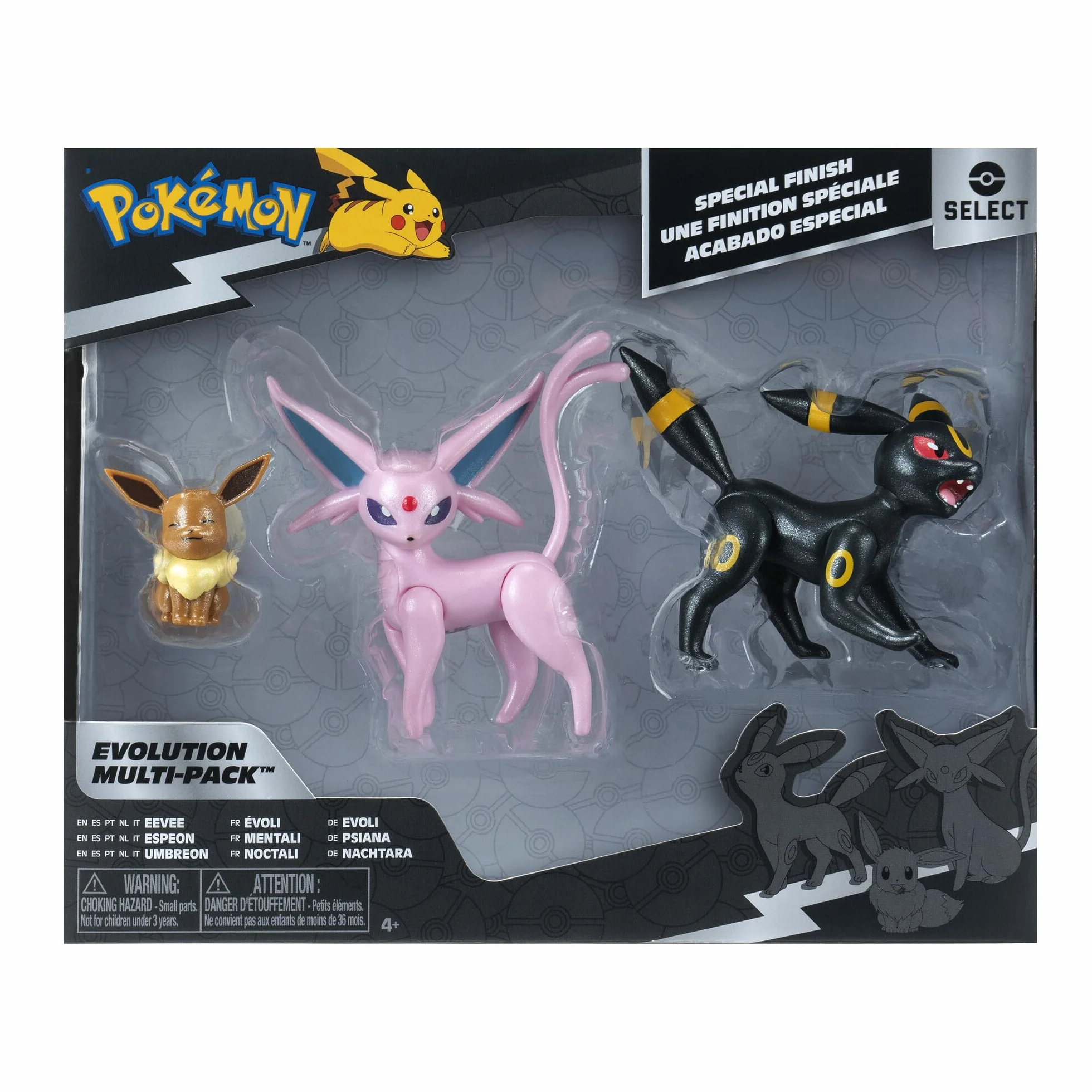 Pokemon Select Evolution Multipack (Eevee #2, Umbreon, Espeon), figurki