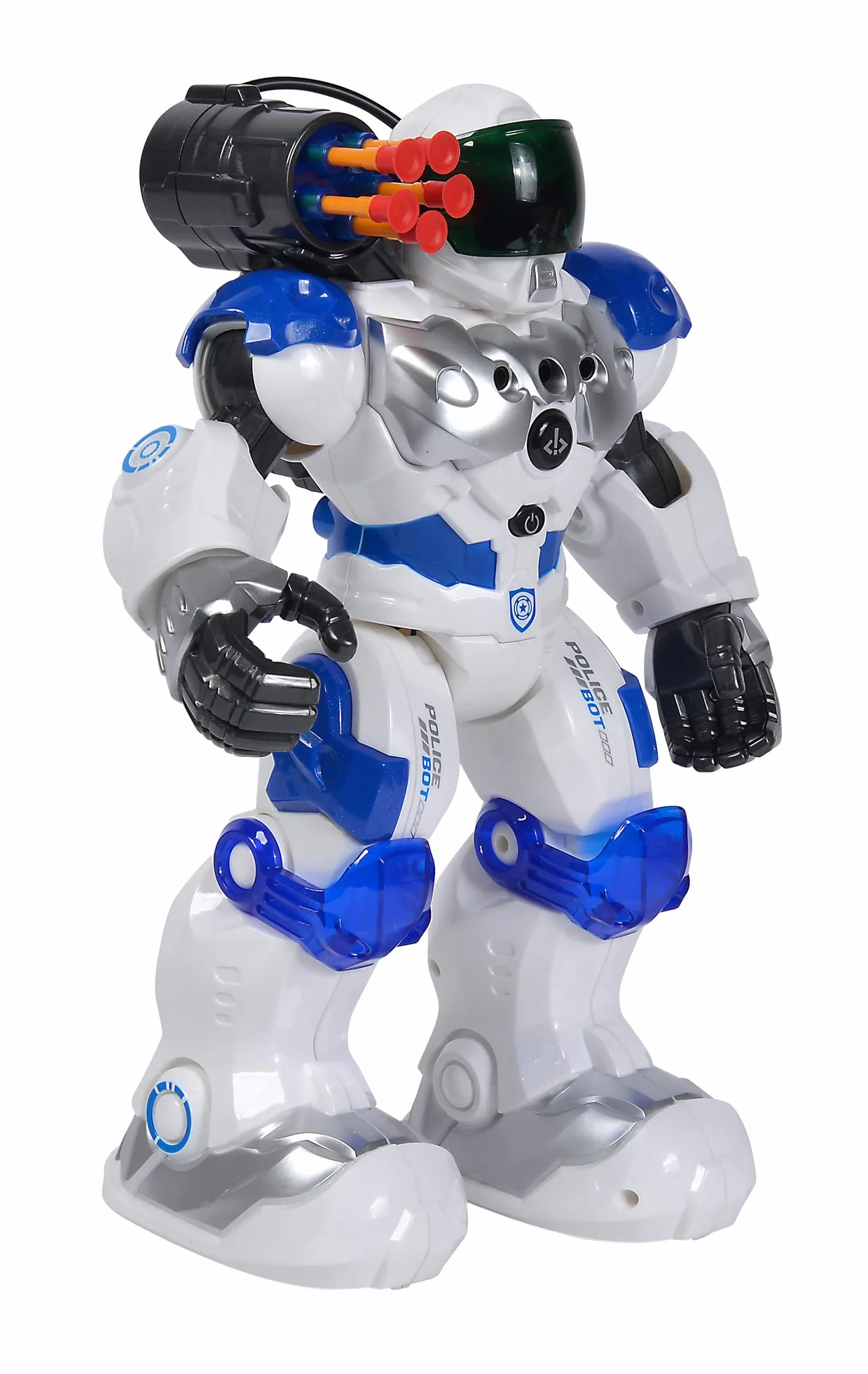 Simba 108042509 Planet Fighter robot z kontrolą podczerwieni, sterowanie gestami, światłem i dźwiękiem, funkcja strzału, różne funkcje ruchu, 32 cm, od 5 lat