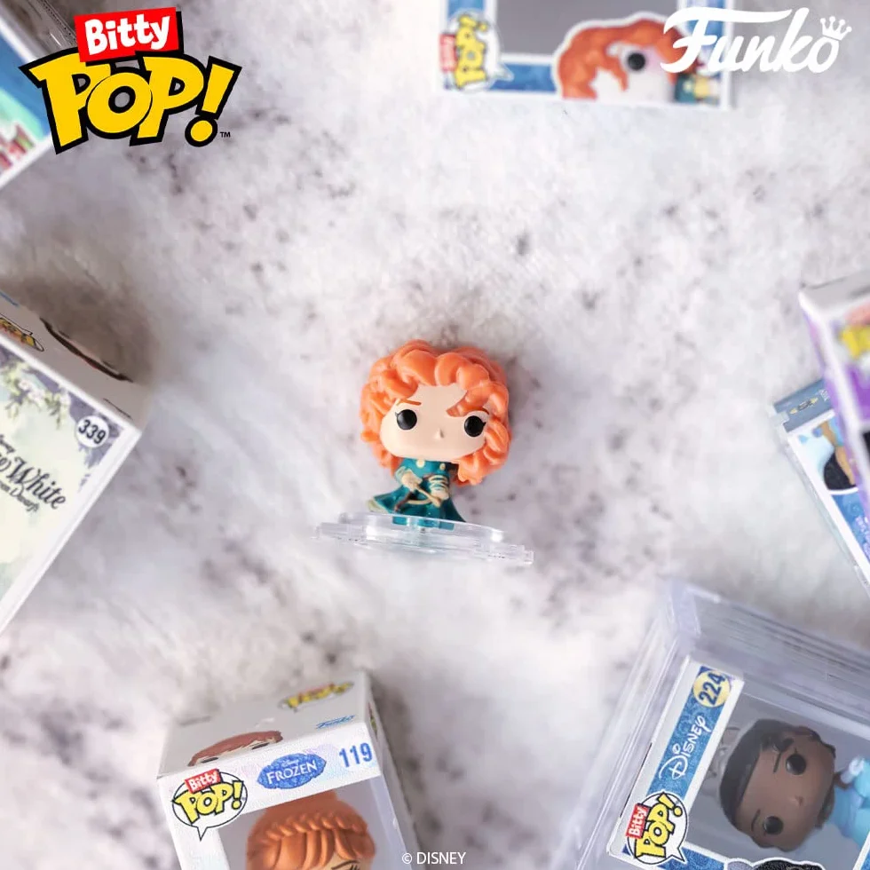 Funko Bitty Pop! Disney Princess - Roszpunka, Merida, Moana i tajemnicza mini-Figurynka z niespodzianką - 2,2 cm do kolekcjonowania - półka do układania w stos w zestawie - pomysł na prezent,
