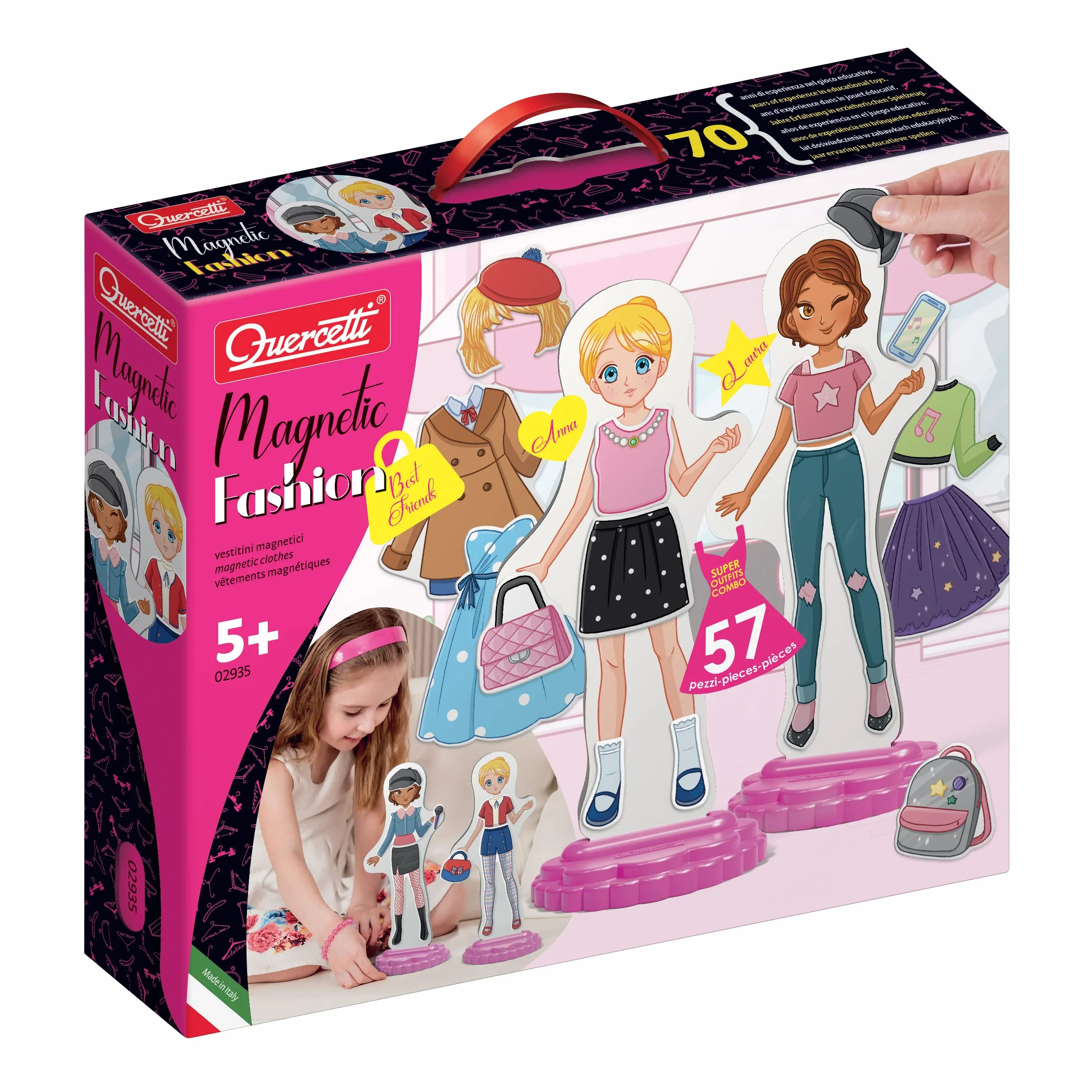 Quercetti - 2935 Magnetic Fashion - Best Friends Play Creativo