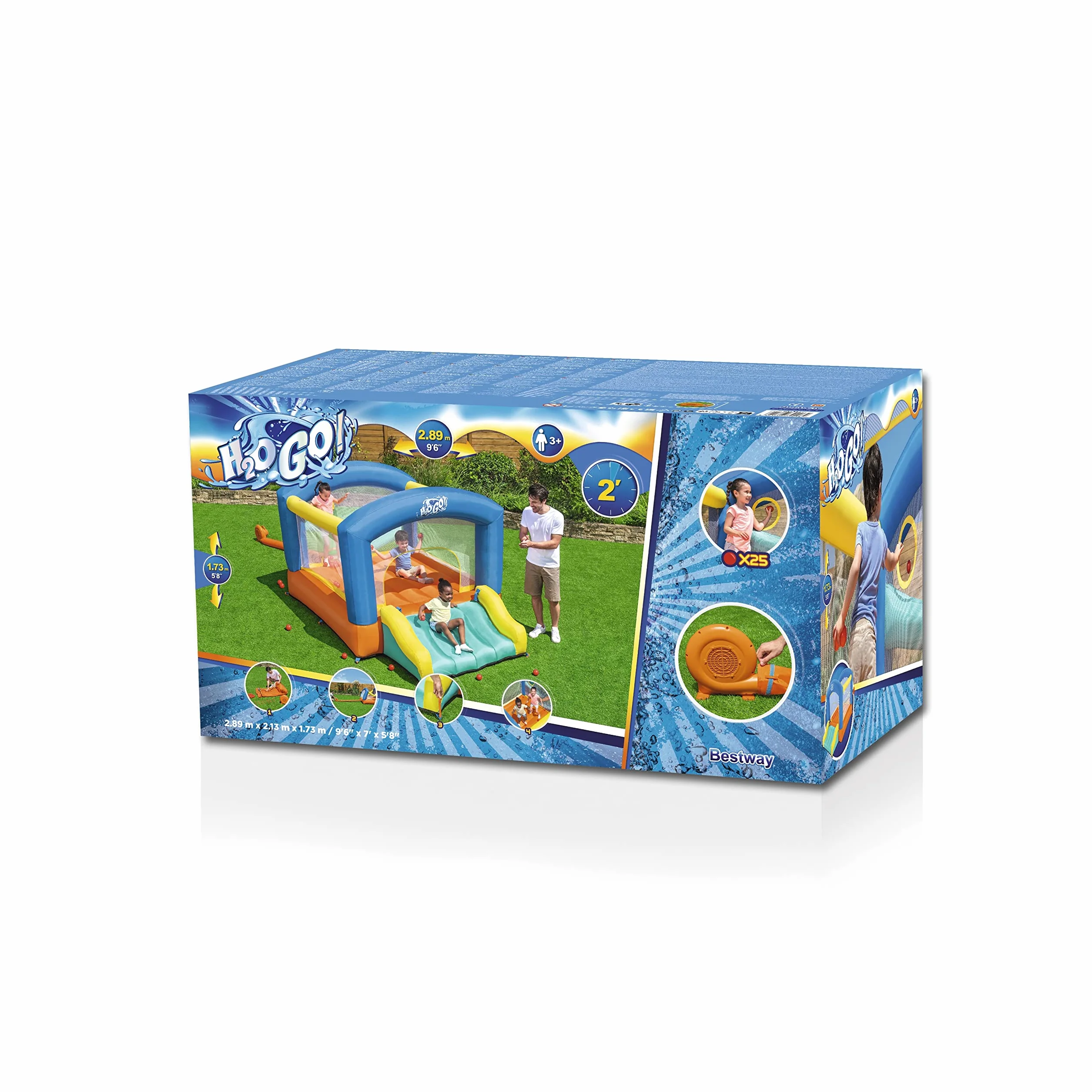 Bestway H2OGO zamek dmuchany z ciągłą dmuchawą Leap & Play 289 x 213 x 173 cm