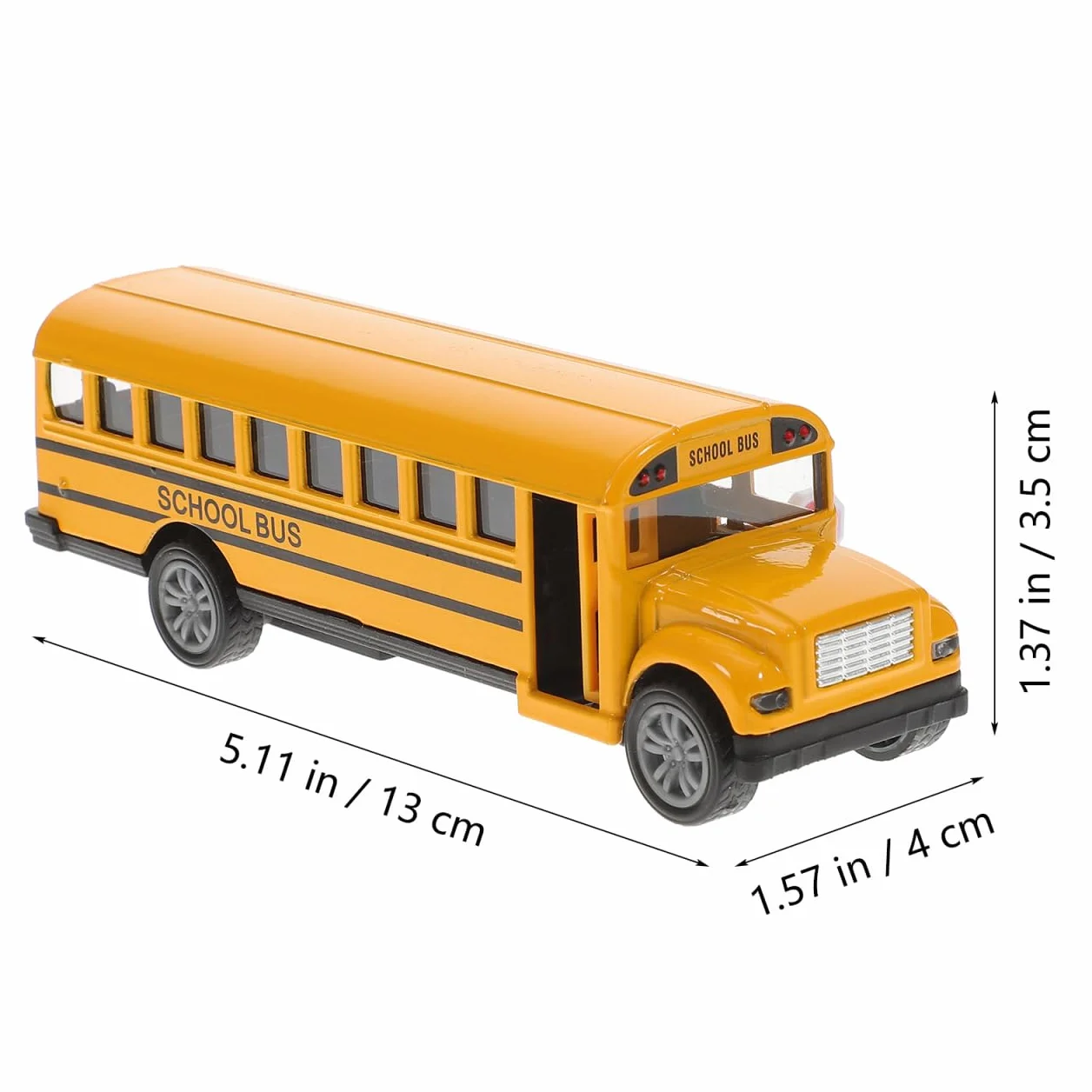 NUOBESTY Zabawka autobus szkolny 1:32 model dla dzieci