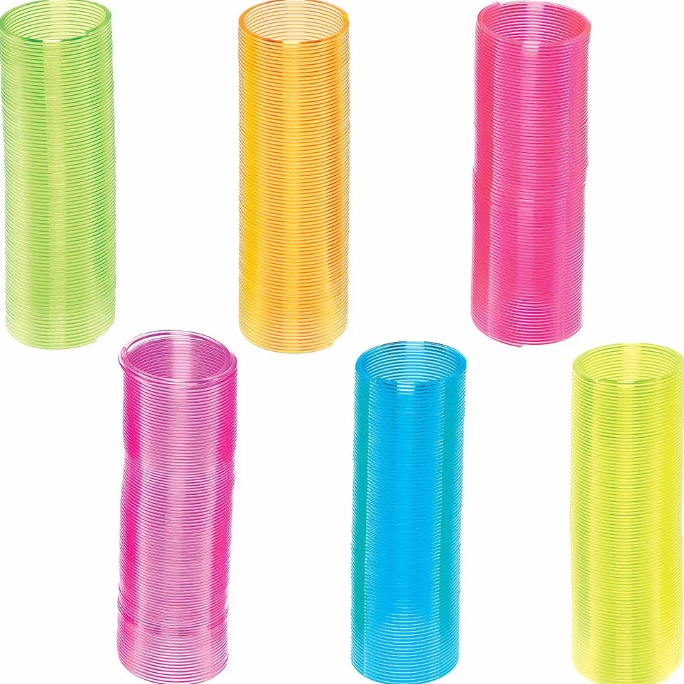 Baker Ross FN147 Super długie mini sprężynki zestaw 6 sztuk zabawki sprężynowe fidget toys