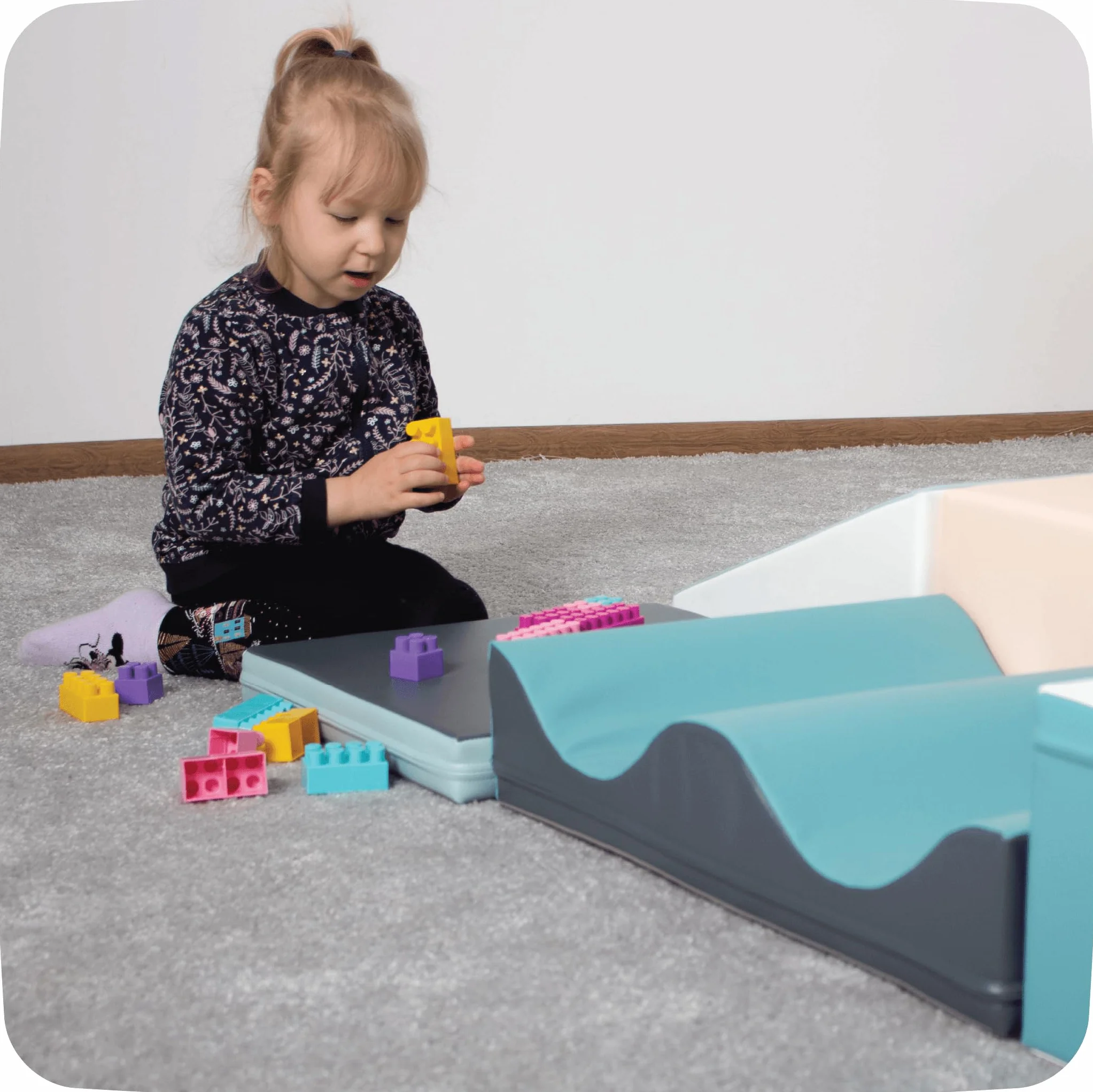 IGLU Soft Play 7 szt miękkie klocki, gigantyczne klocki piankowe, antypoślizgowe