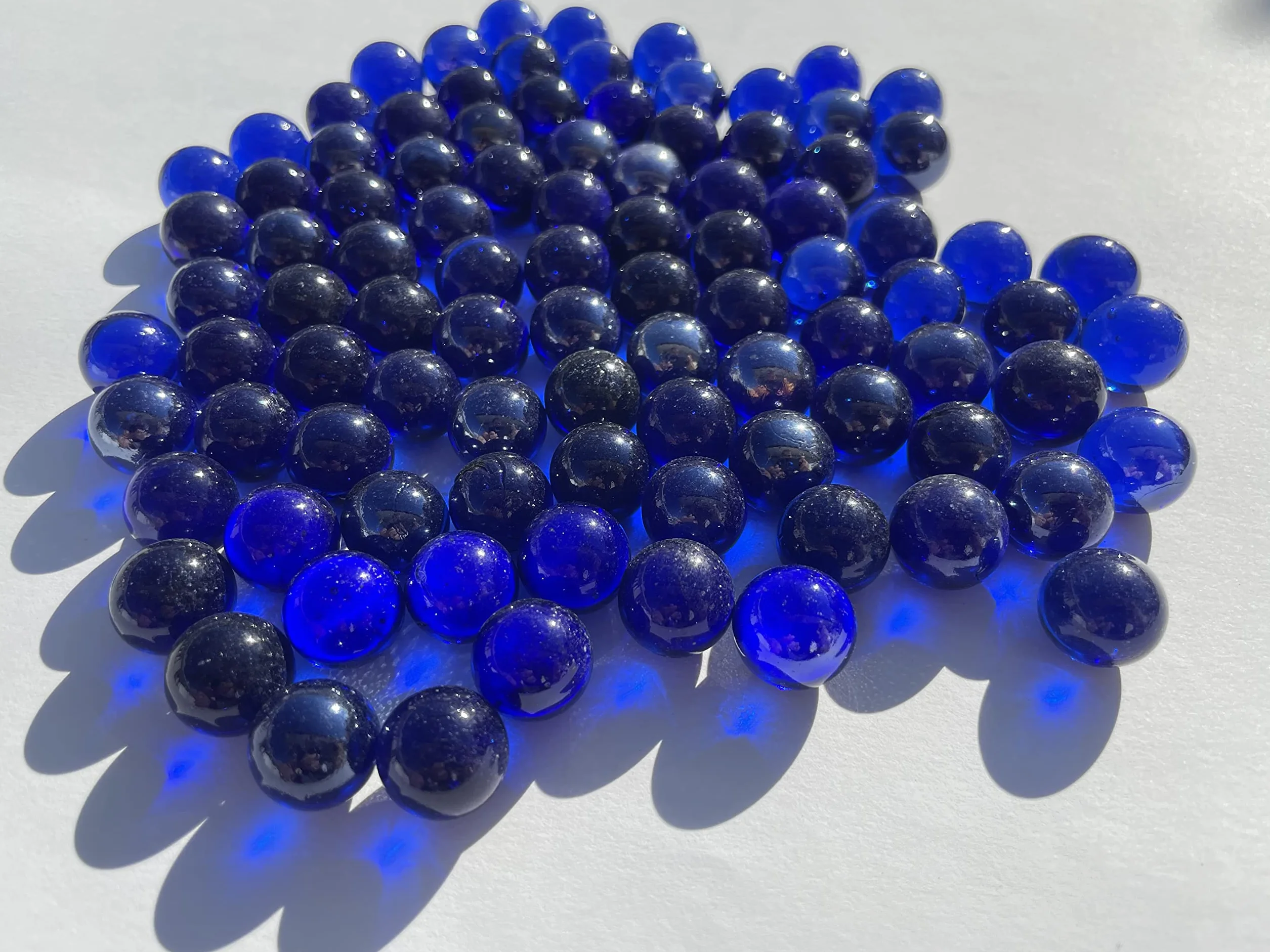 FAIRY TAIL & GLITZER FEE Szklane bombki przezroczyste niebieskie 16 mm 500 g kulki kulki dekoracyjne szkło kula
