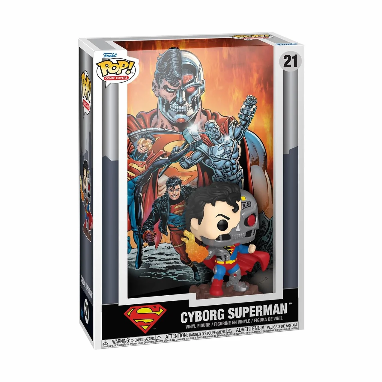 Funko Pop Comic Cover: DC - Cyborg Superman - DC Comics - kolekcjonerska figurka winylowa - pomysł na prezent - oficjalny towar - zabawki dla dzieci i dorosłych - fanów filmów