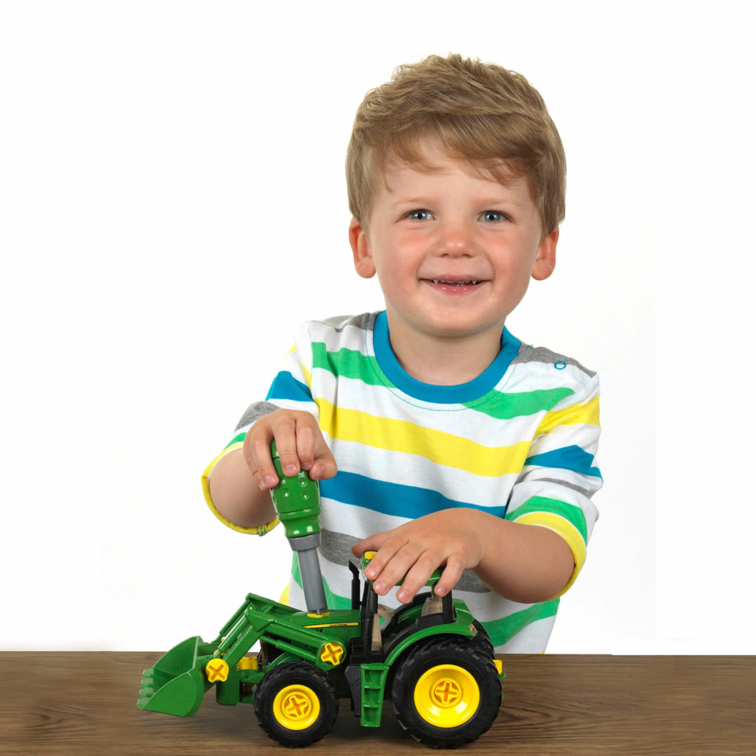 Theo Klein Traktor John Deere 3903 z ładowaczem przednim i przeciwwagą