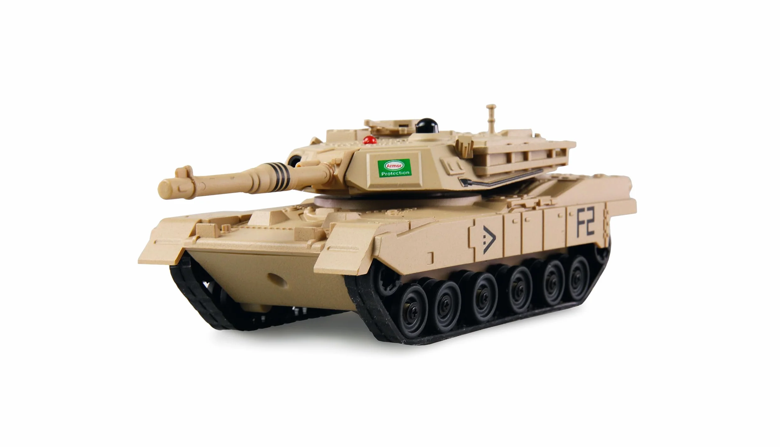 RC Abrams mini czołg zdalnie sterowany z funkcją IR-Battle 1:72 RTR dla dzieci od 8 lat, piaskowy brąz