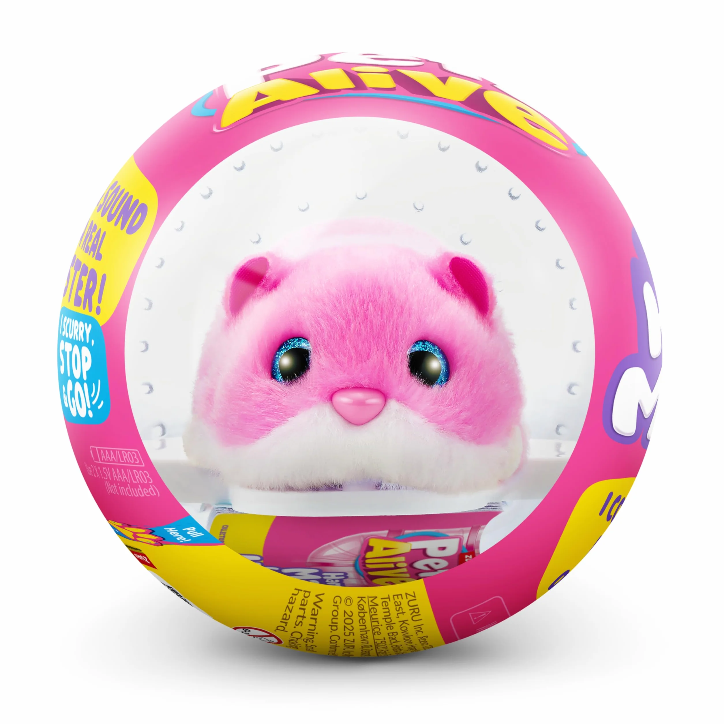 Pets Alive - Hamster Mania, różowy chomik, od ZURU, zwierzę domowe (różowy)
