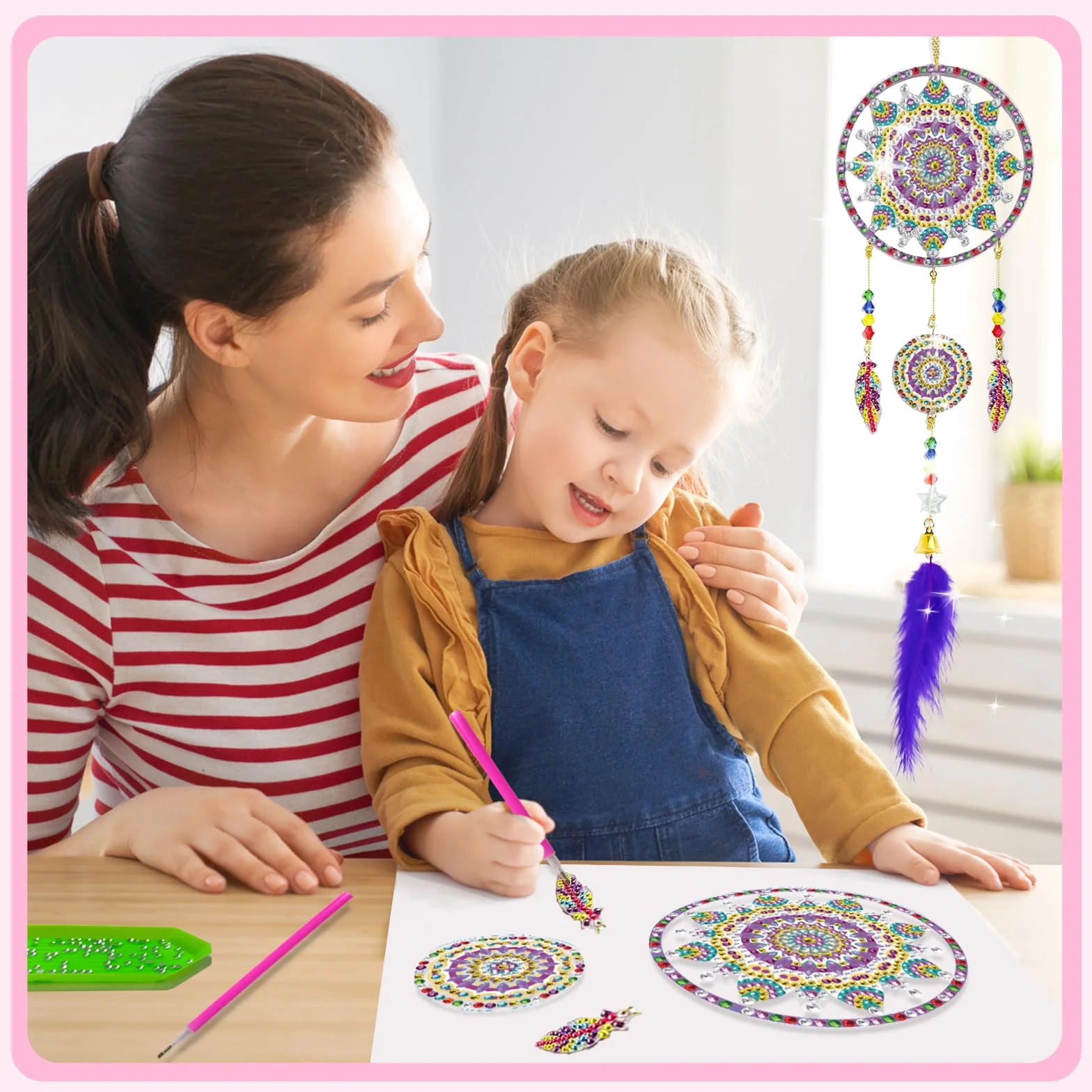 Zestawy do majsterkowania dla dziewczynek w wieku 6, 7, 8, 9, 10 lat, pomysły na prezenty, prezenty dla dziewczynek w wieku 6, 9, 11 lat, zestaw do majsterkowania, Diamond Painting, zabawka dla dzieci
