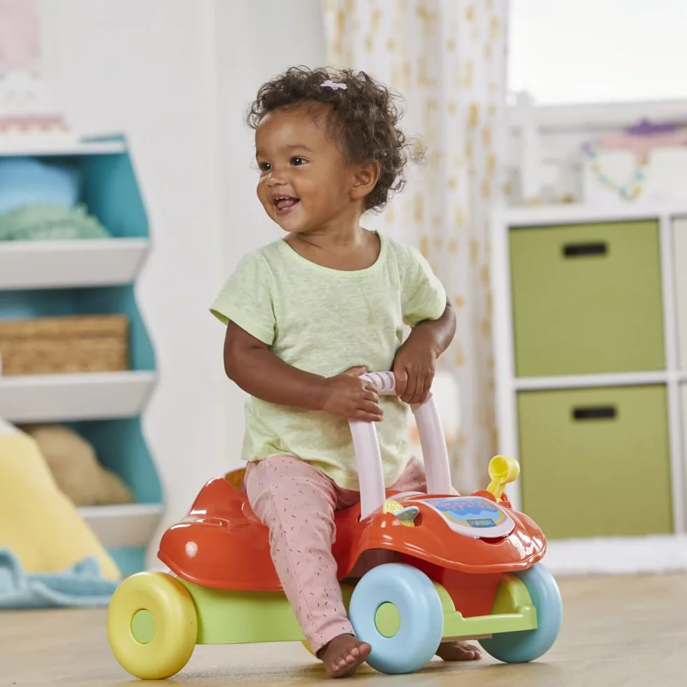 Playskool Step Start Walk N Ride Peppa Pig Zabawka do Pchania i Ciągnięcia, Wielokolorowy, Od 9 miesięcy