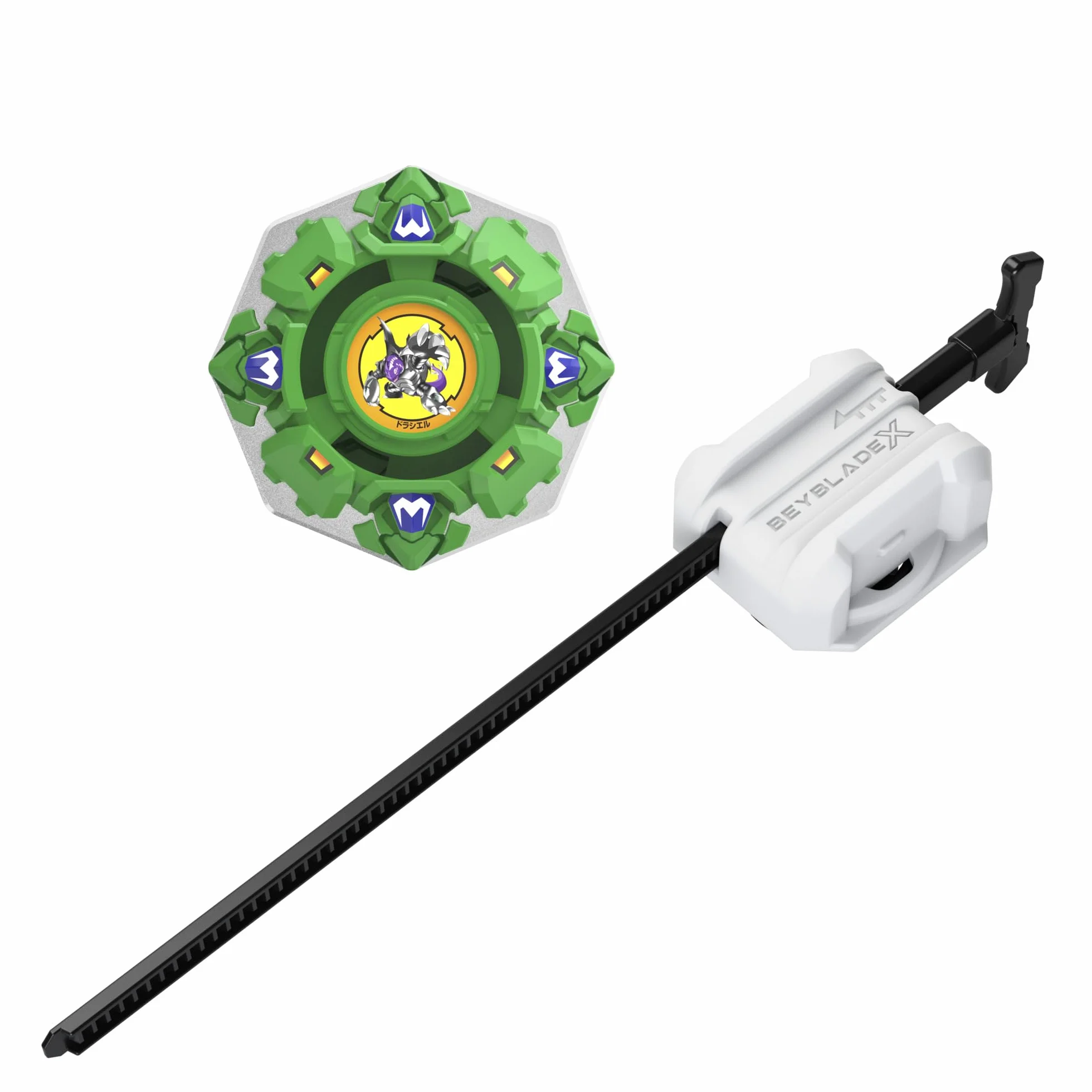Takara Tomy Beyblade X X-Over Project Draciel Shield 7-60D bączek defensywa z wyrzutnią