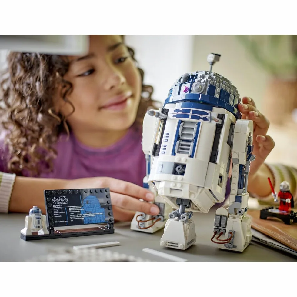 LEGO Star Wars R2-D2, Figurka do Zbudowania dla 10-latka, Model Droida z Gwiezdnych Wojen dla Dzieci z Minifigurką Dartha Maleka, Dekoracja Pokoju Dziecięcego, Prezent dla Chłopca i Dziewczynki, 75379