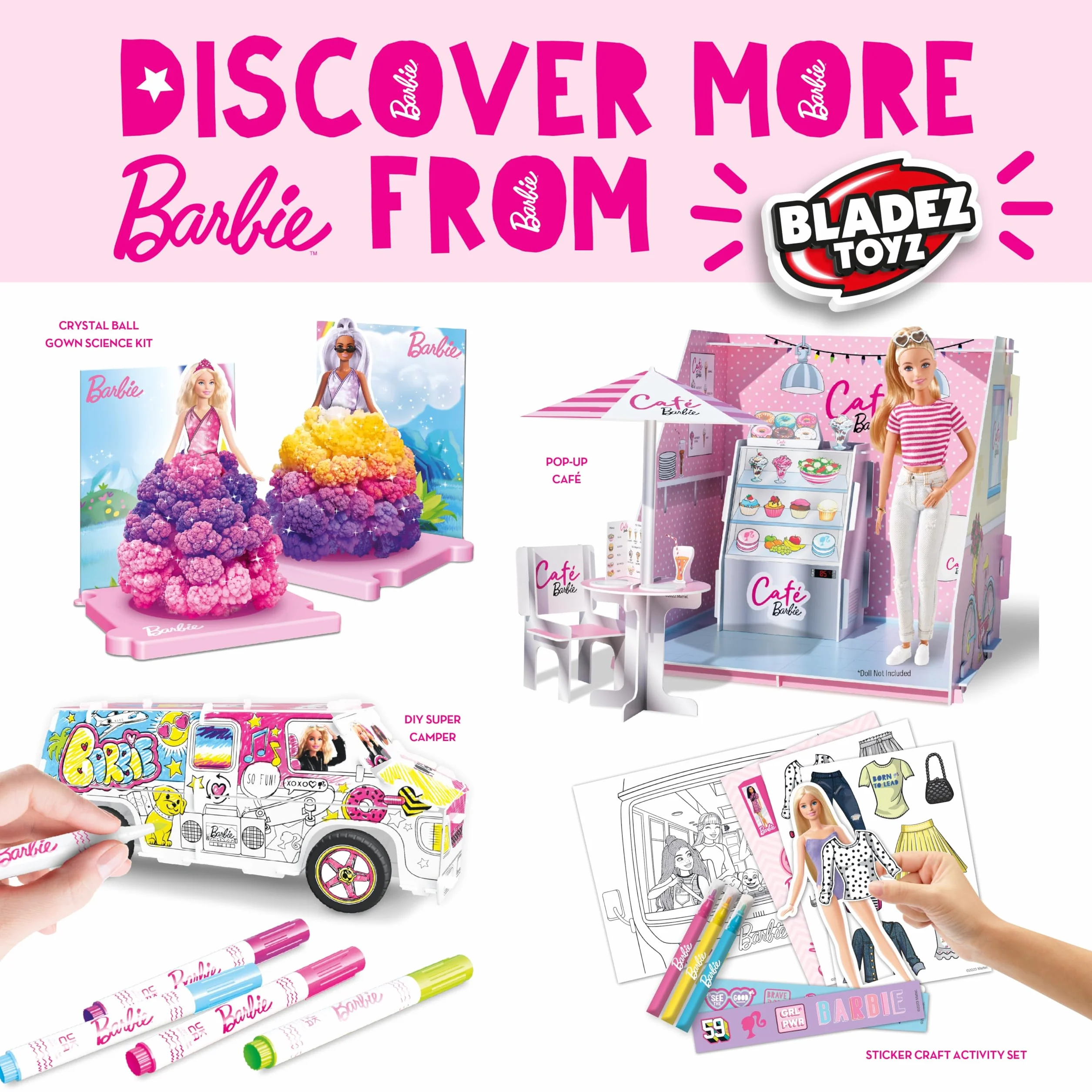Bladez Toyz Barbie Creative Maker Kitz zestaw do ćwiczeń zderzaka 300 sztuk