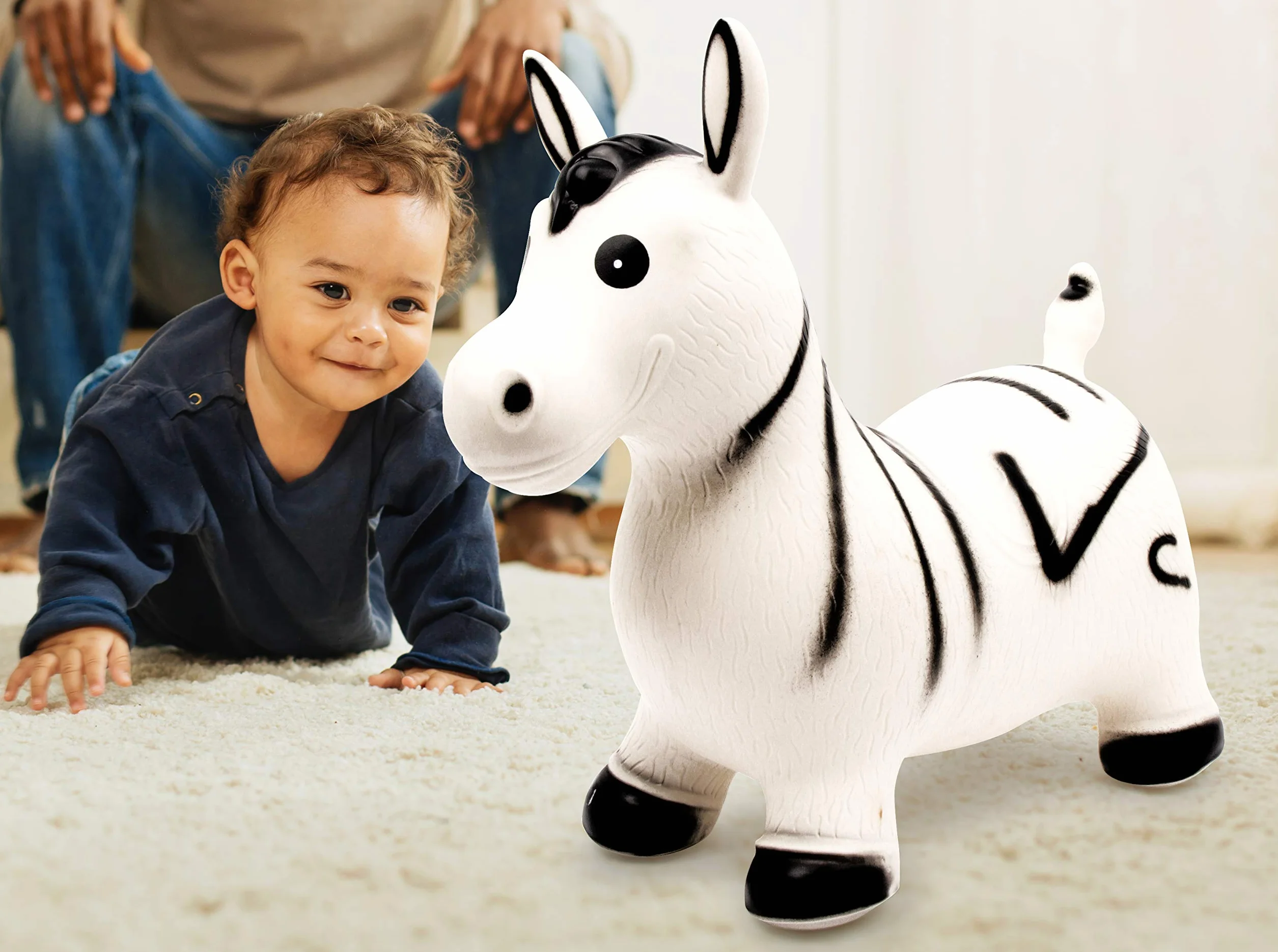 Small Foot Zwierzę do skakania zebra do wewnątrz i na zewnątrz, z wytrzymałego tworzywa sztucznego, waga tylko 1,38 kg, od 2 lat, 6793