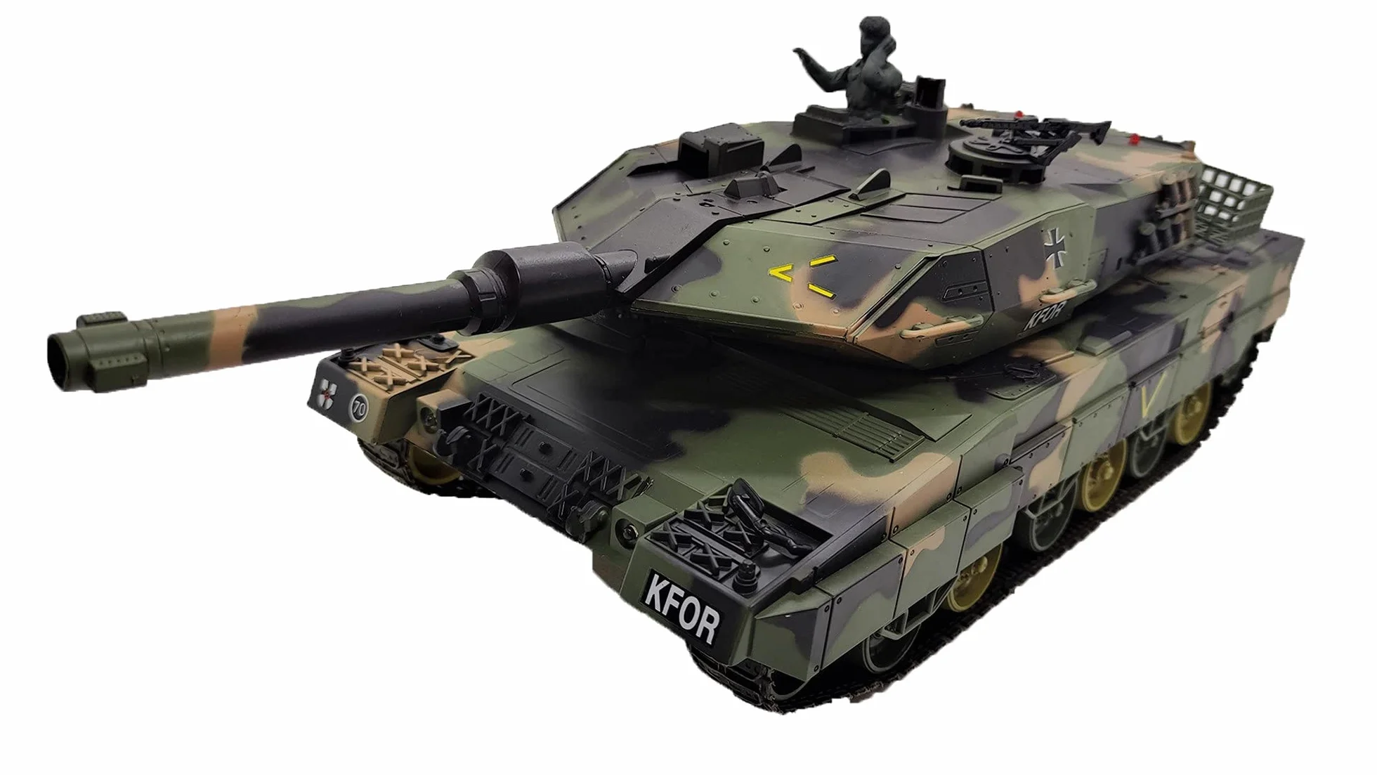 2-częściowy zestaw RC Leopard 2A5 czołg bojowy do wielu potyczek z podczerwienią i 6 mm strzałami Softair BB