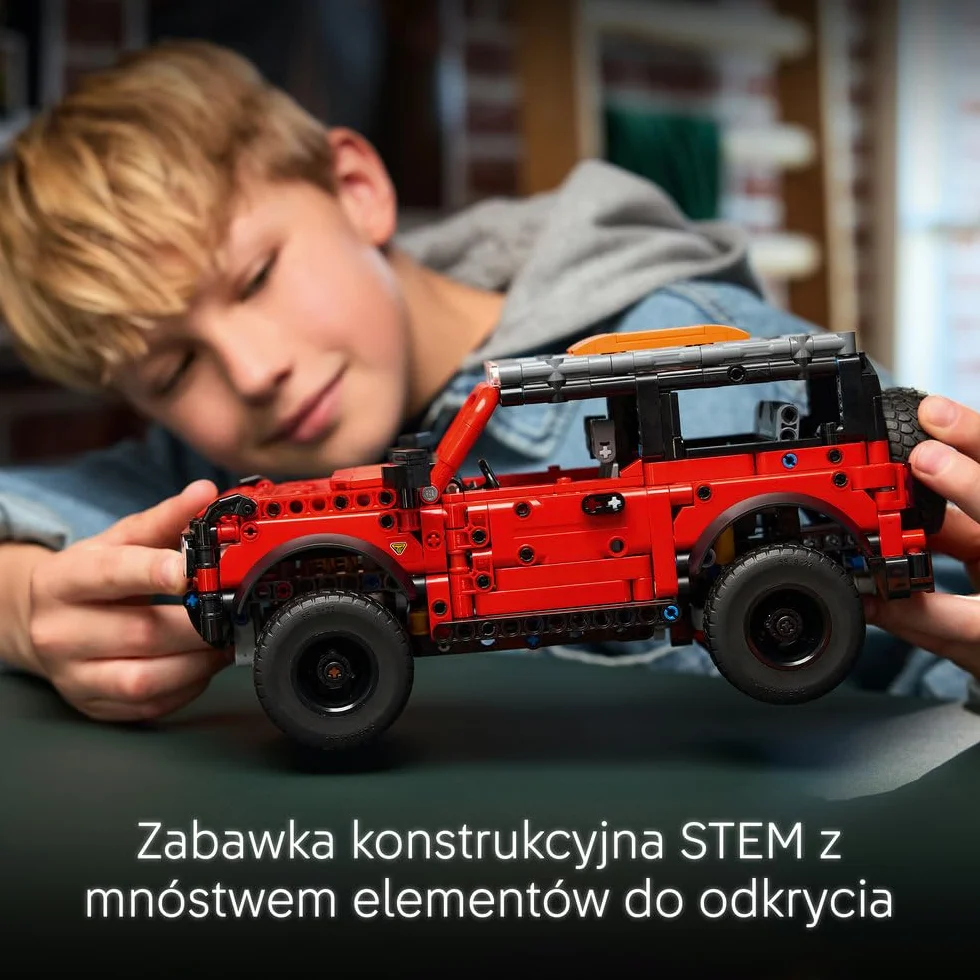 LEGO Technic SUV Ford Bronco, model samochodu do składania dla 9-latka, zabawka konstrukcyjna dla chłopców, dziewczynek i fanów motoryzacji, pomysł na prezent dla dziecka i ozdoba do pokoju 42213