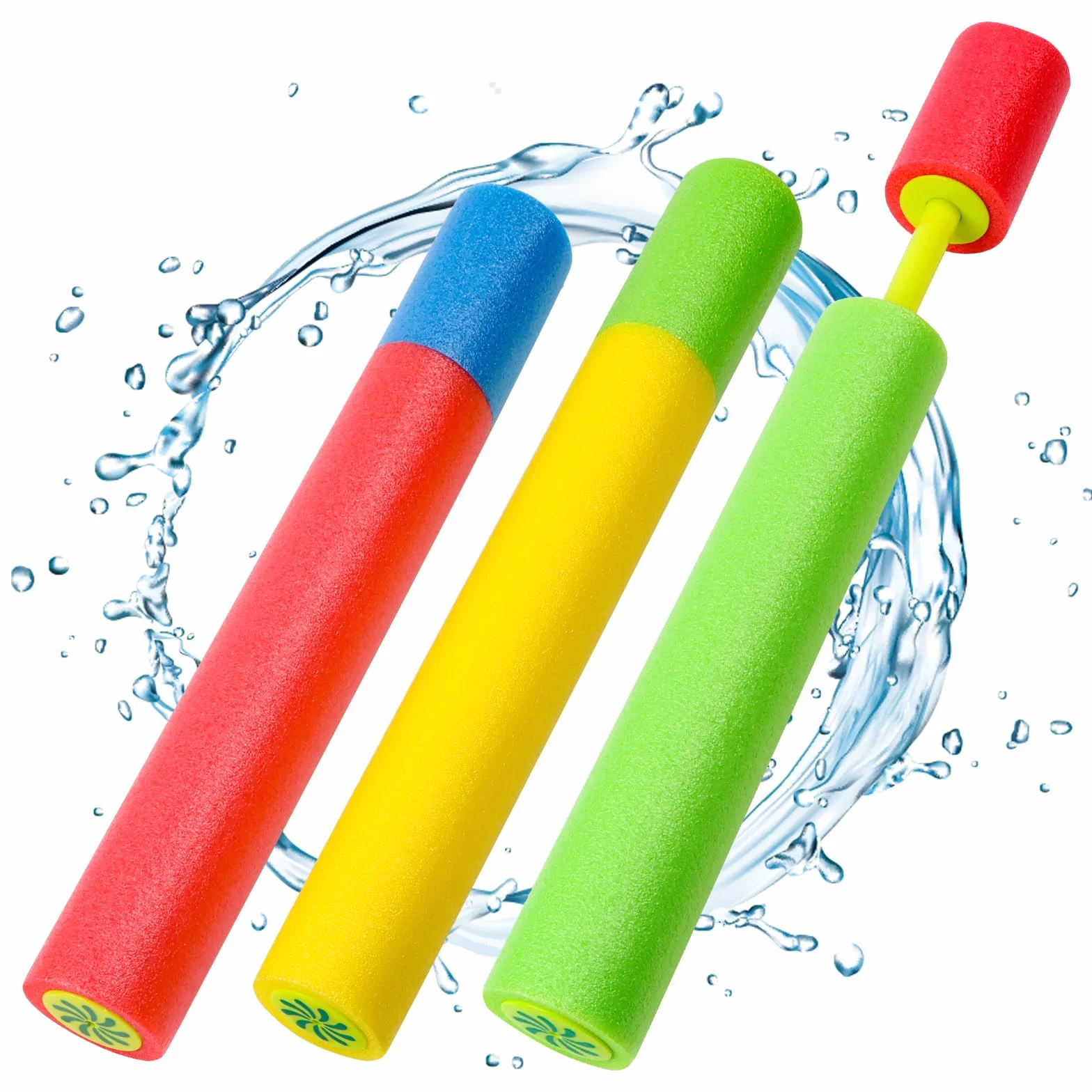 Pistolet na wodę dla dzieci 35 cm kolorowy piankowy do basenu plaży