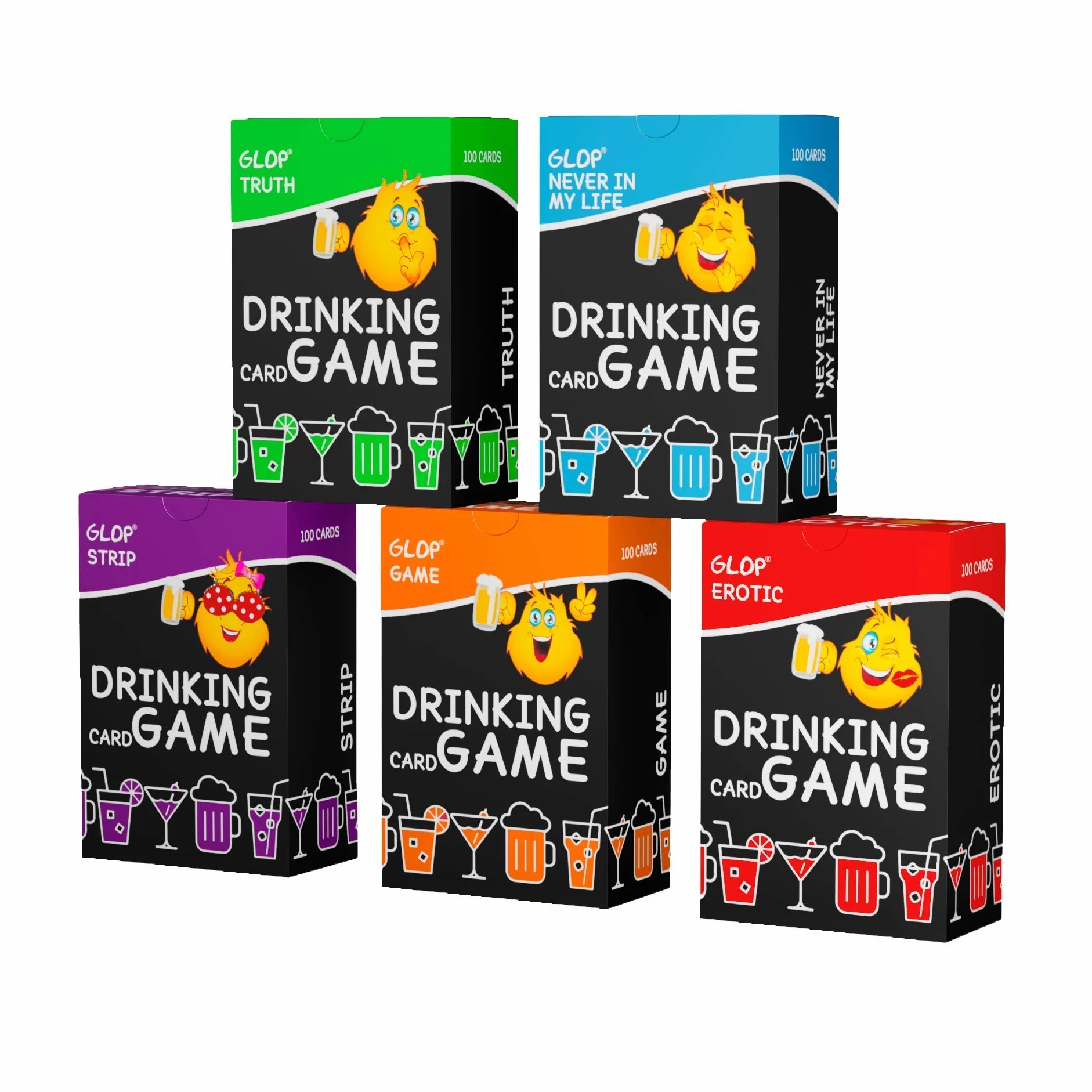 Glop 500 kart – gry w drinking games – drinking games for adults party – gra planszowa dla dorosłych – zabawne gry karciane – prezent dla mężczyzn i kobiet