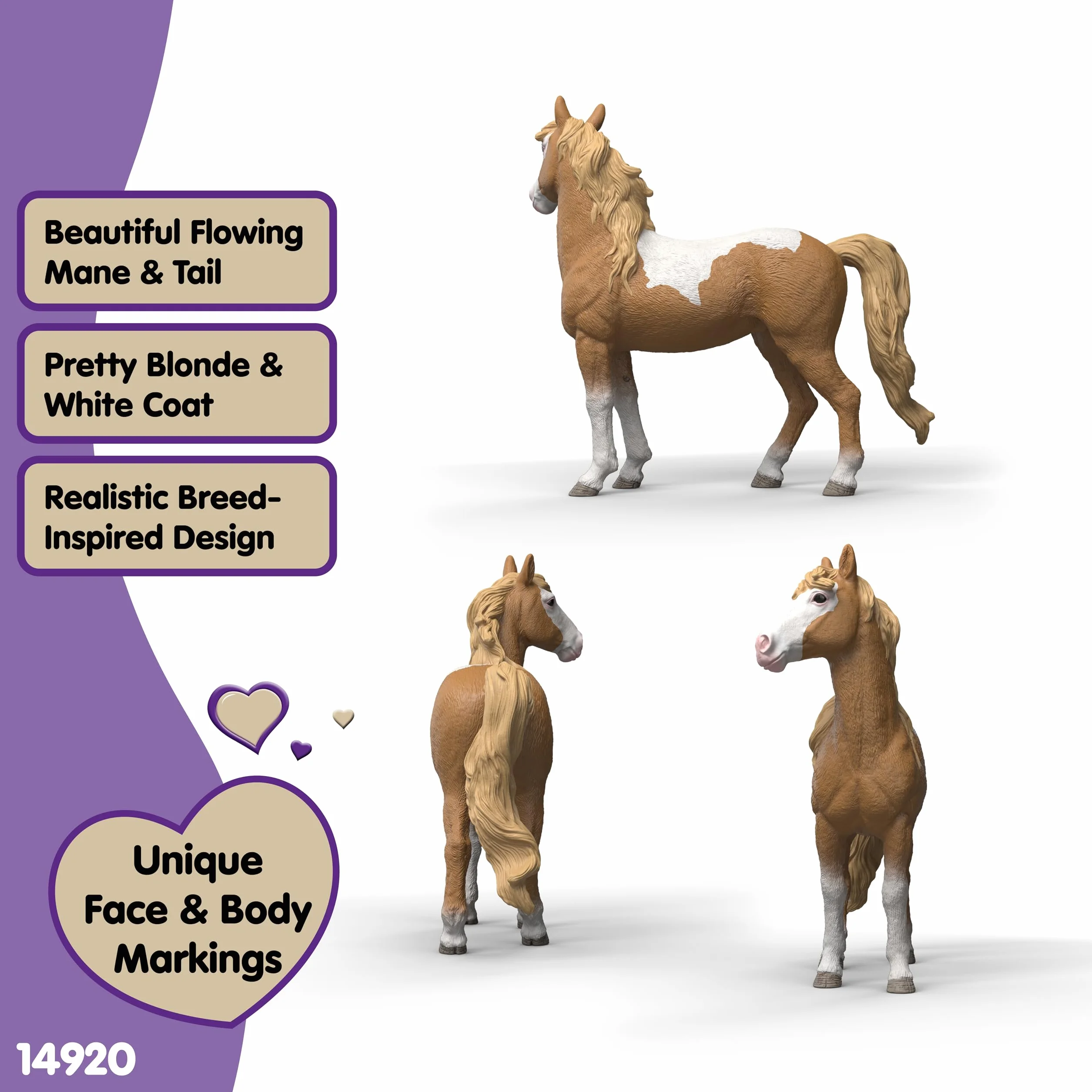 Schleich HORSE CLUB Klacz Mustang 14920 Figurka Konia Zabawka od 5 lat 17 x 4 x 11 cm