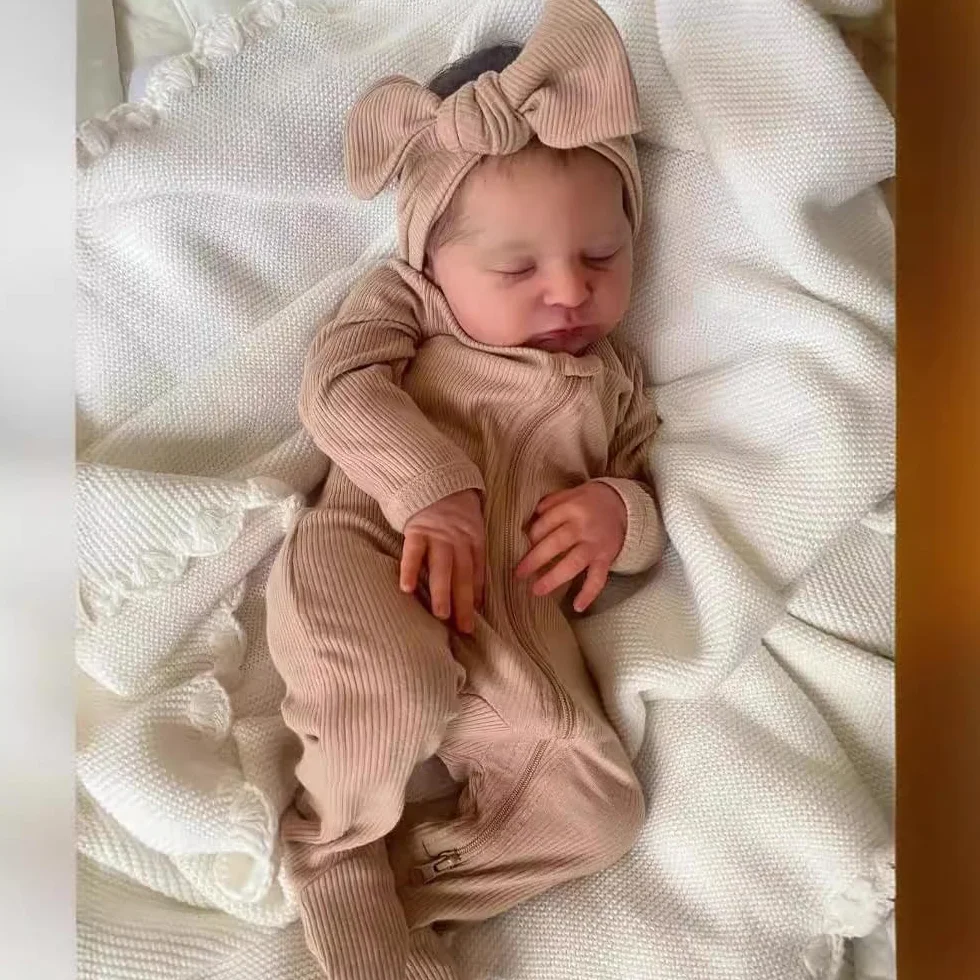 Realistyczne lalki Reborn 20 cali 50 cm miękka winylowa lalka Reborn Śpiąca lalka dziewczynki chłopcy lalki dla niemowląt Reborn Babies