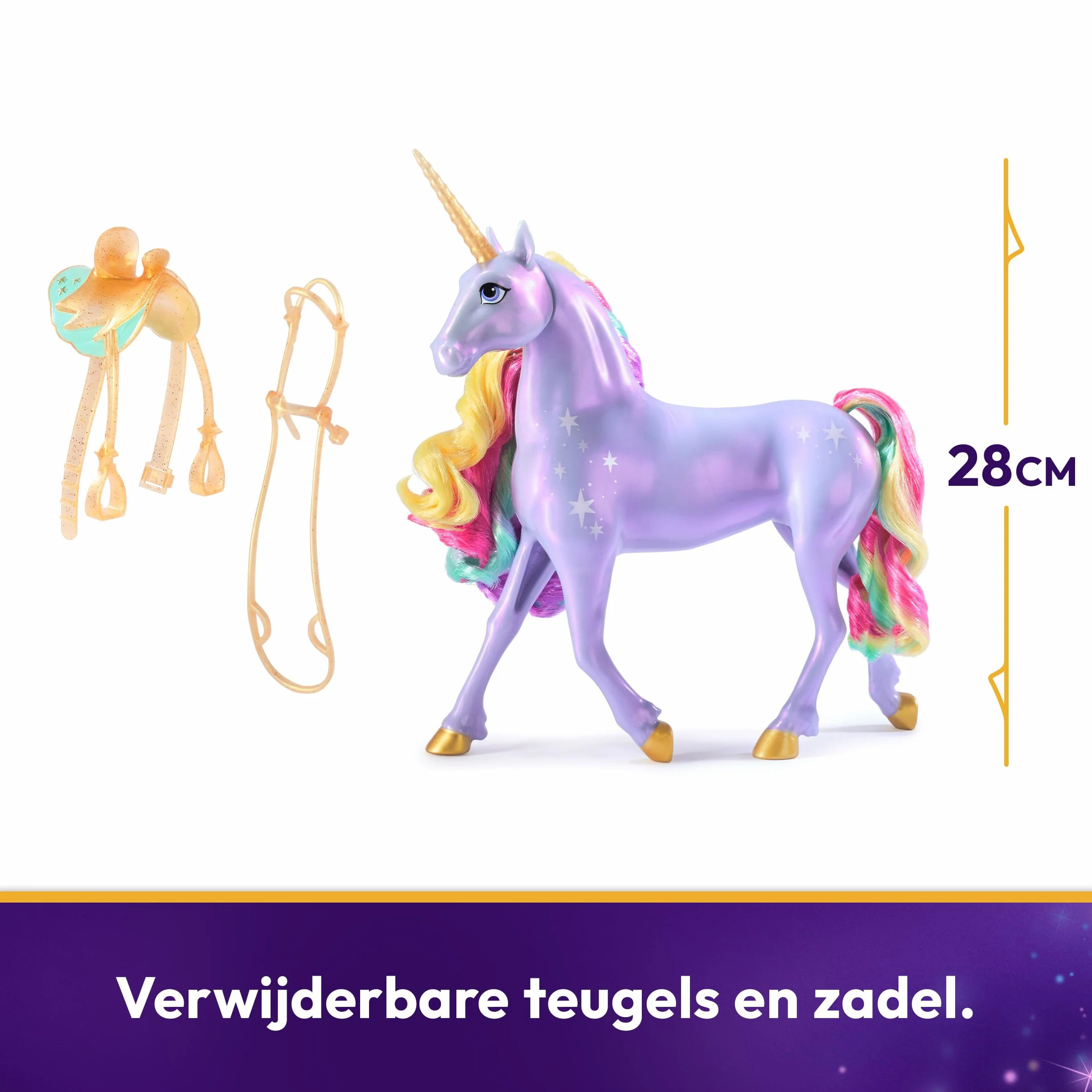 Unicorn Academy 6071157 jednorożec DollFtrRainbwLightUpWildstar, wielokolorowy